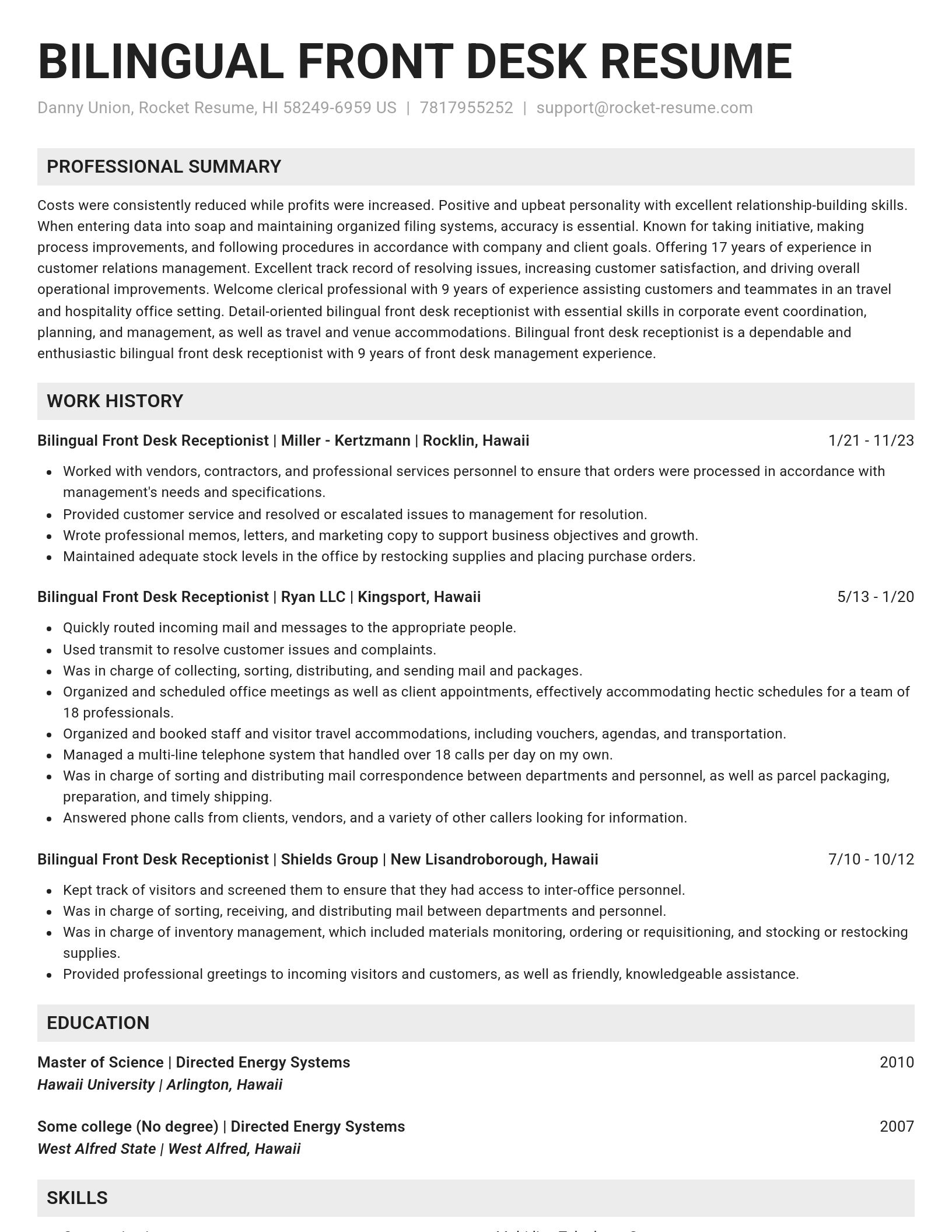 Genius resume template