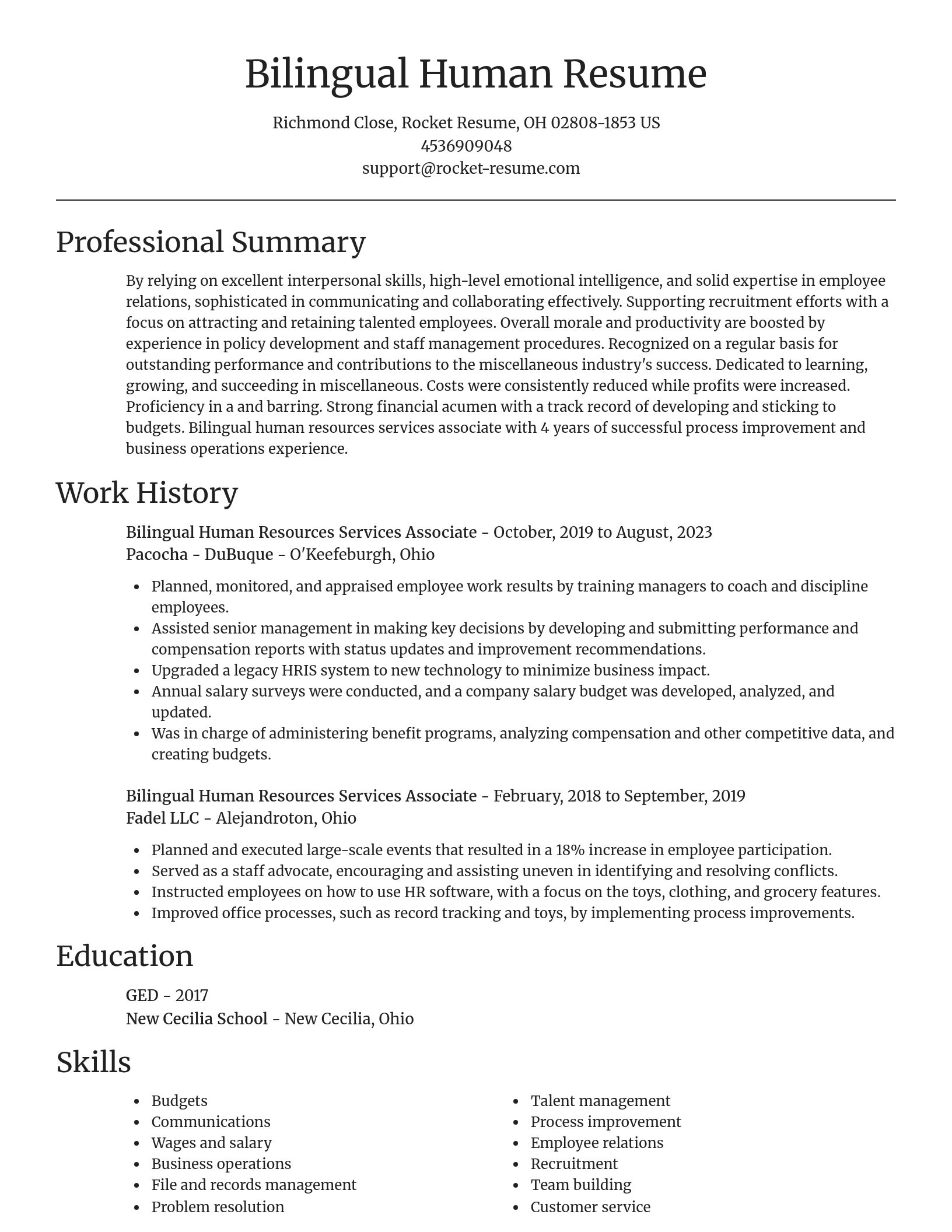 Focal Point resume template