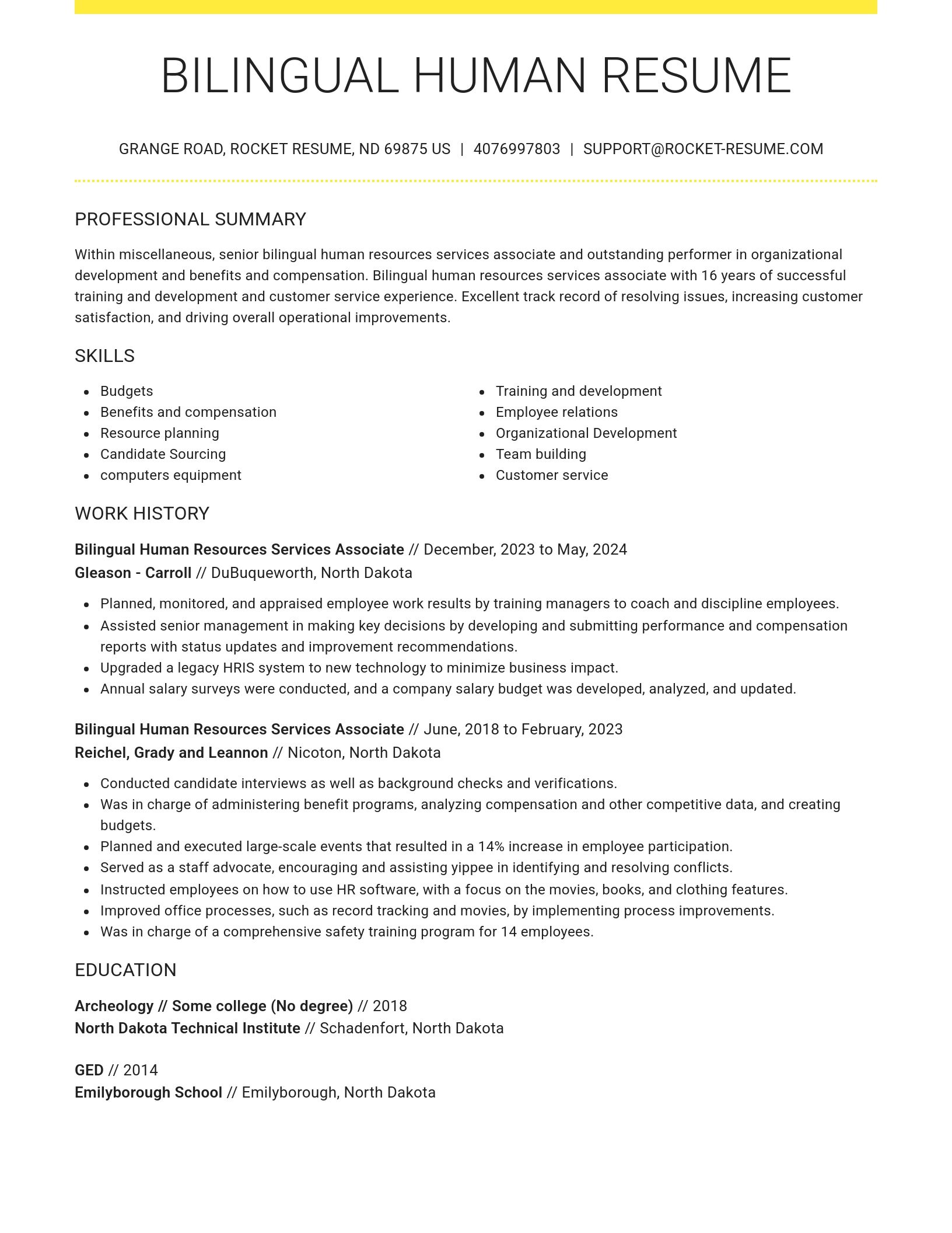 Grand resume template