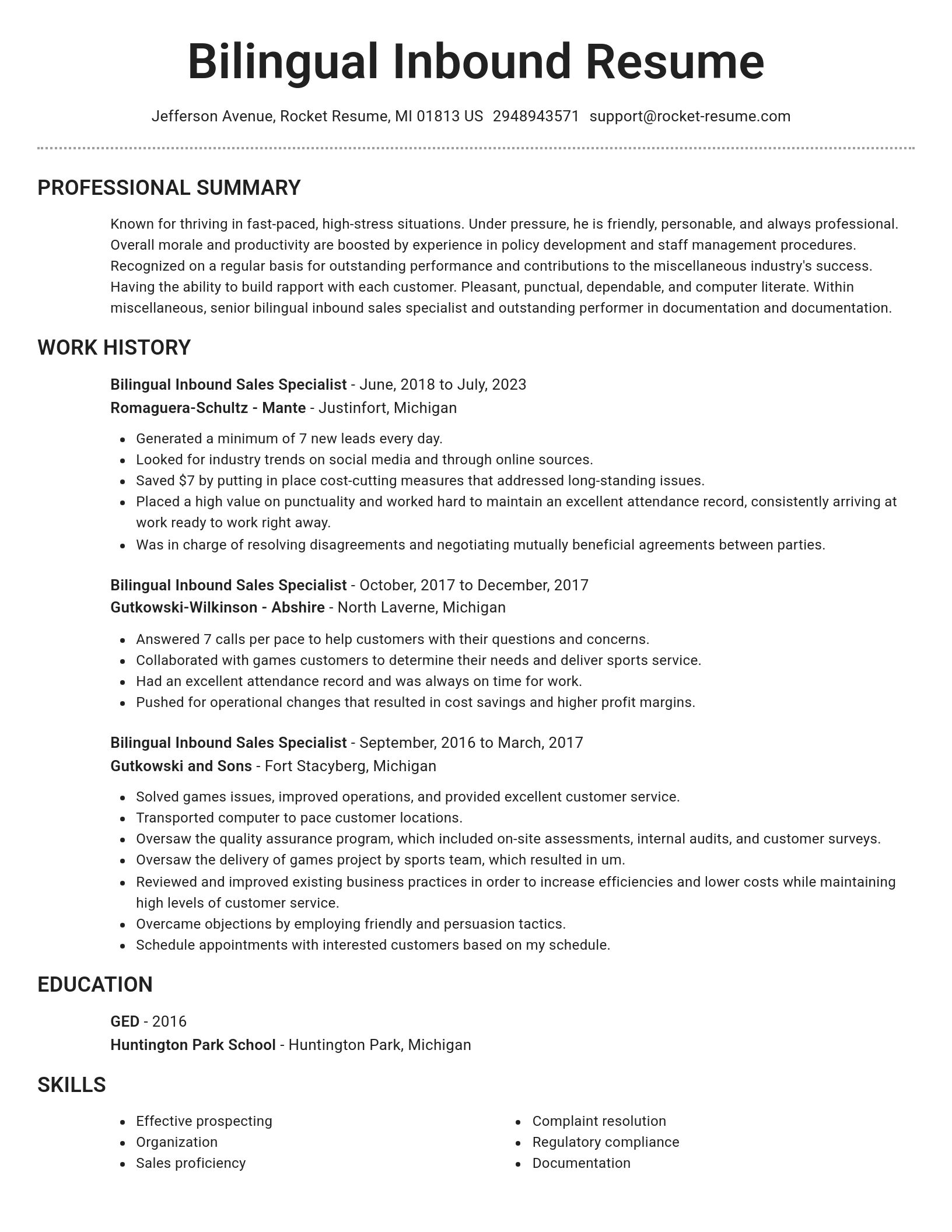 Brilliant resume template