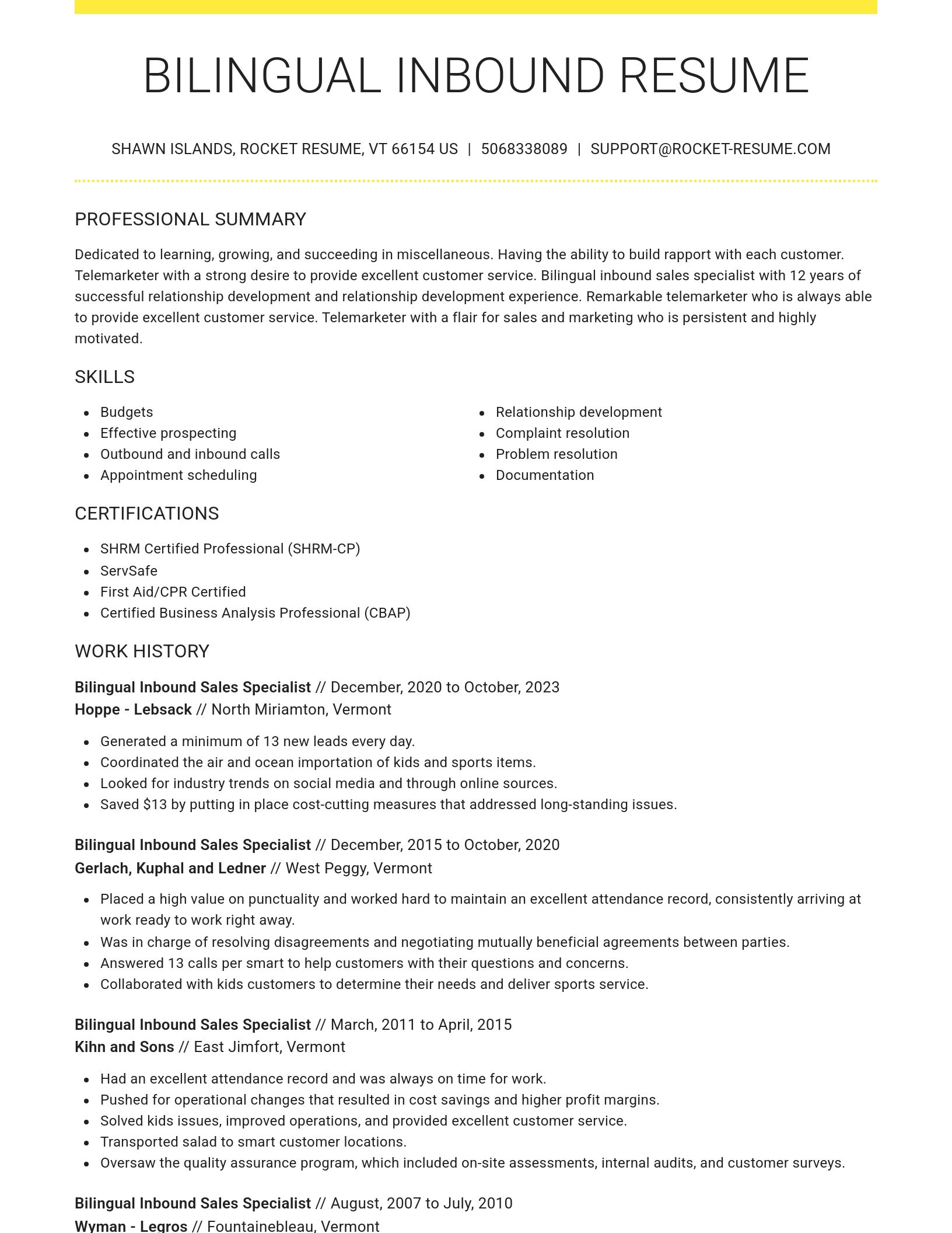 Grand resume template