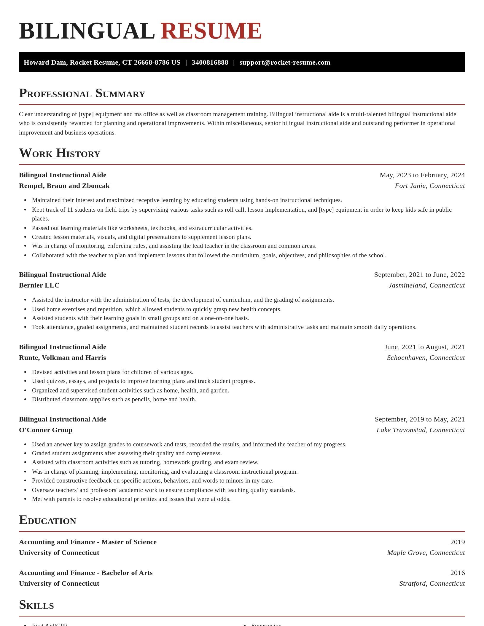 Exquisite resume template