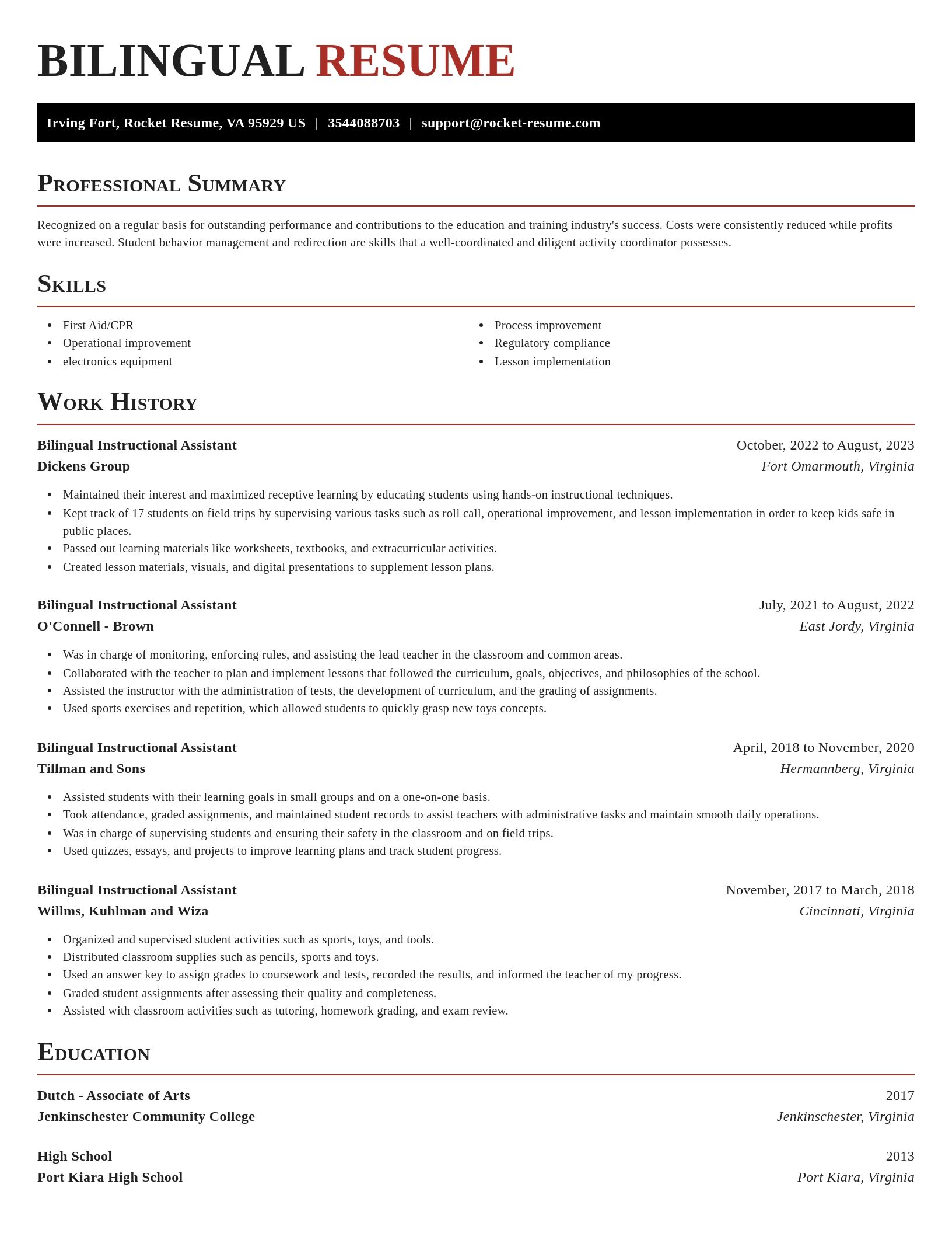 Exquisite resume template