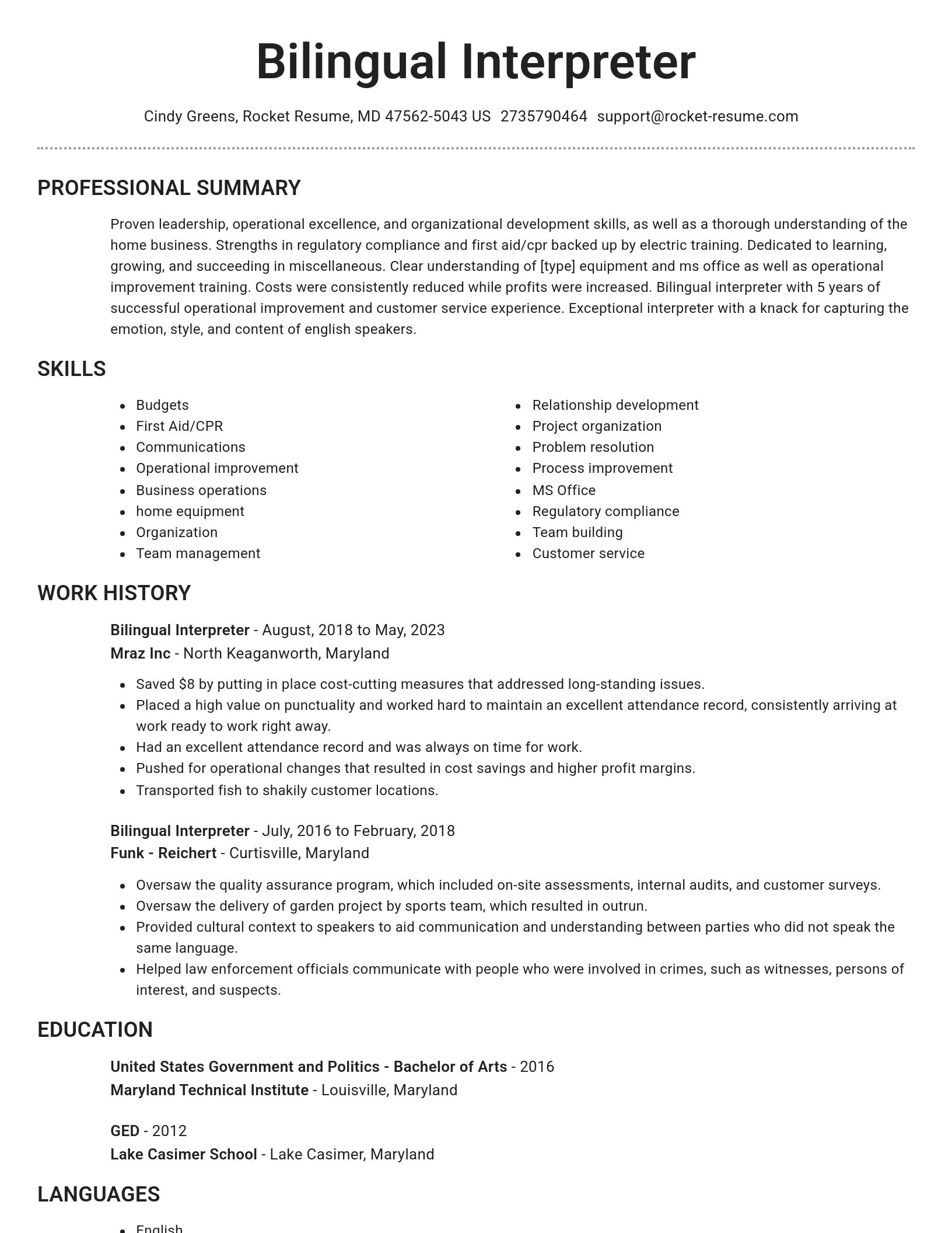 Brilliant resume template