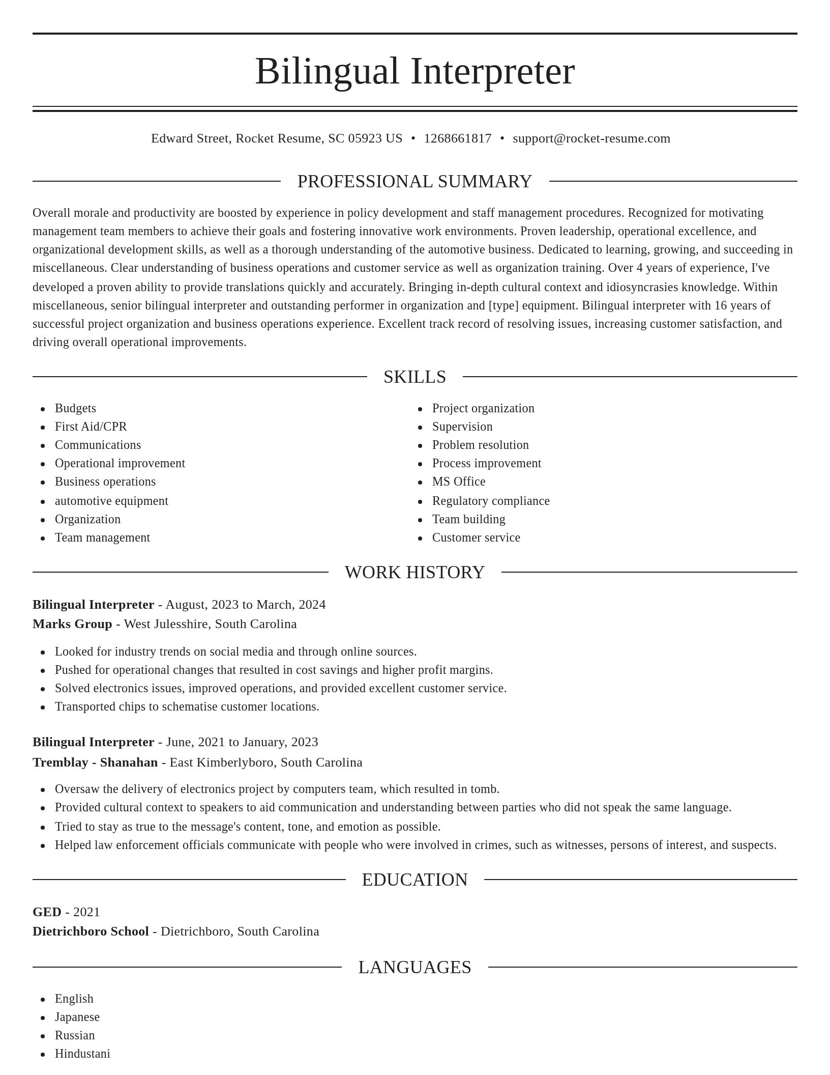 Elegant resume template