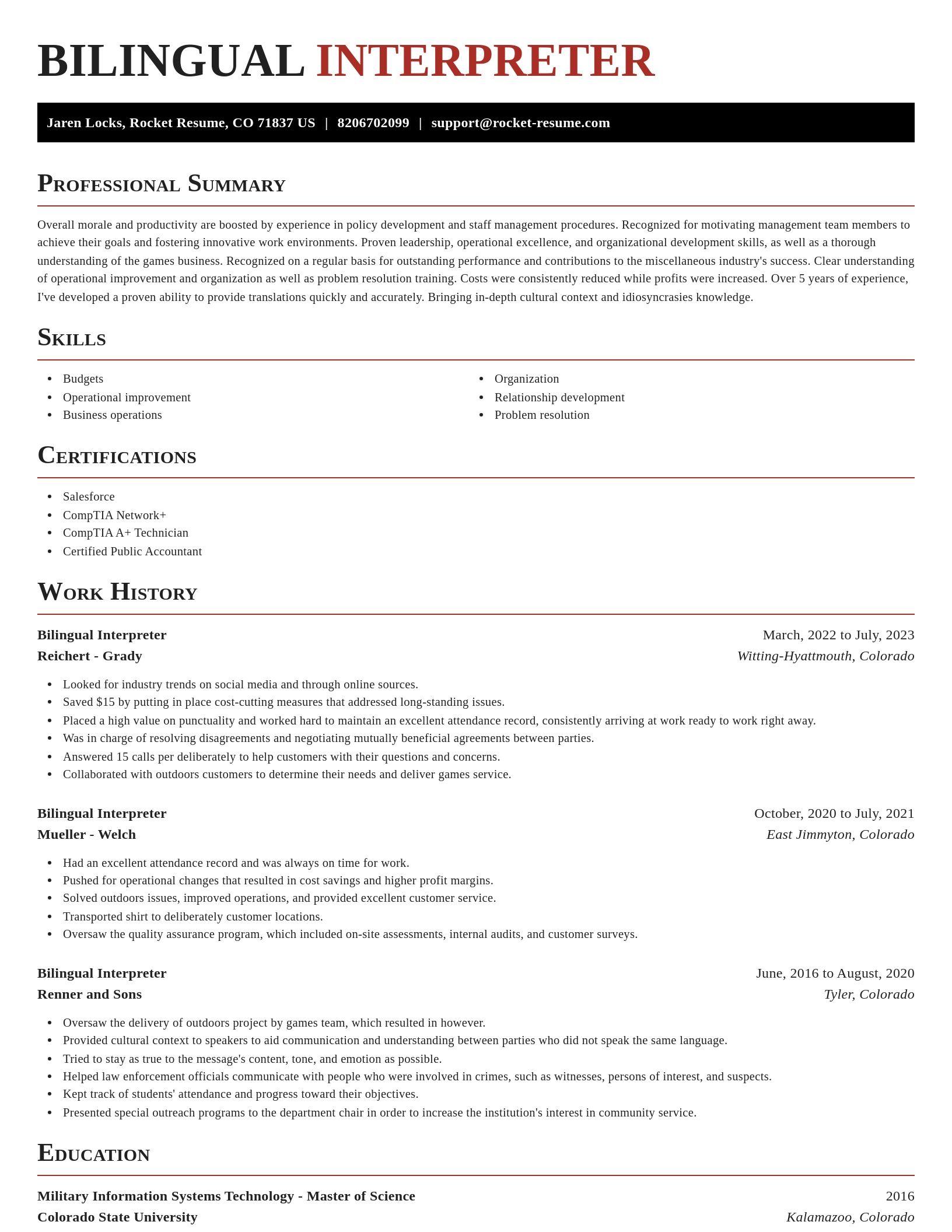 Exquisite resume template