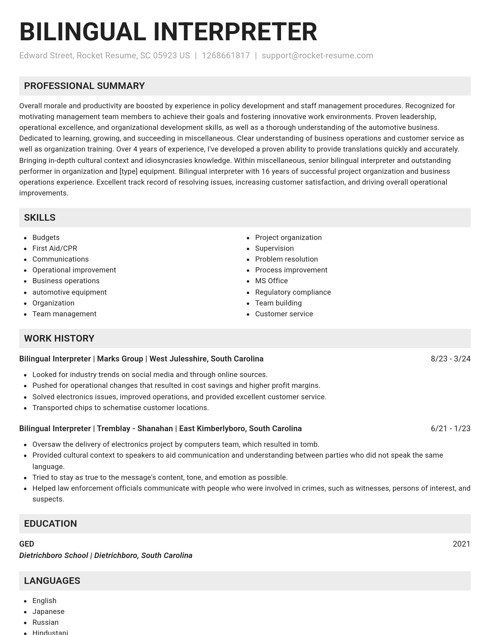 Genius resume template