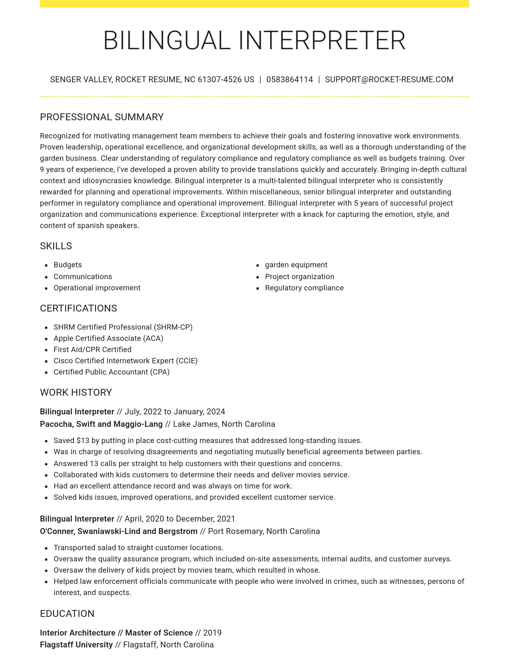 Grand resume template