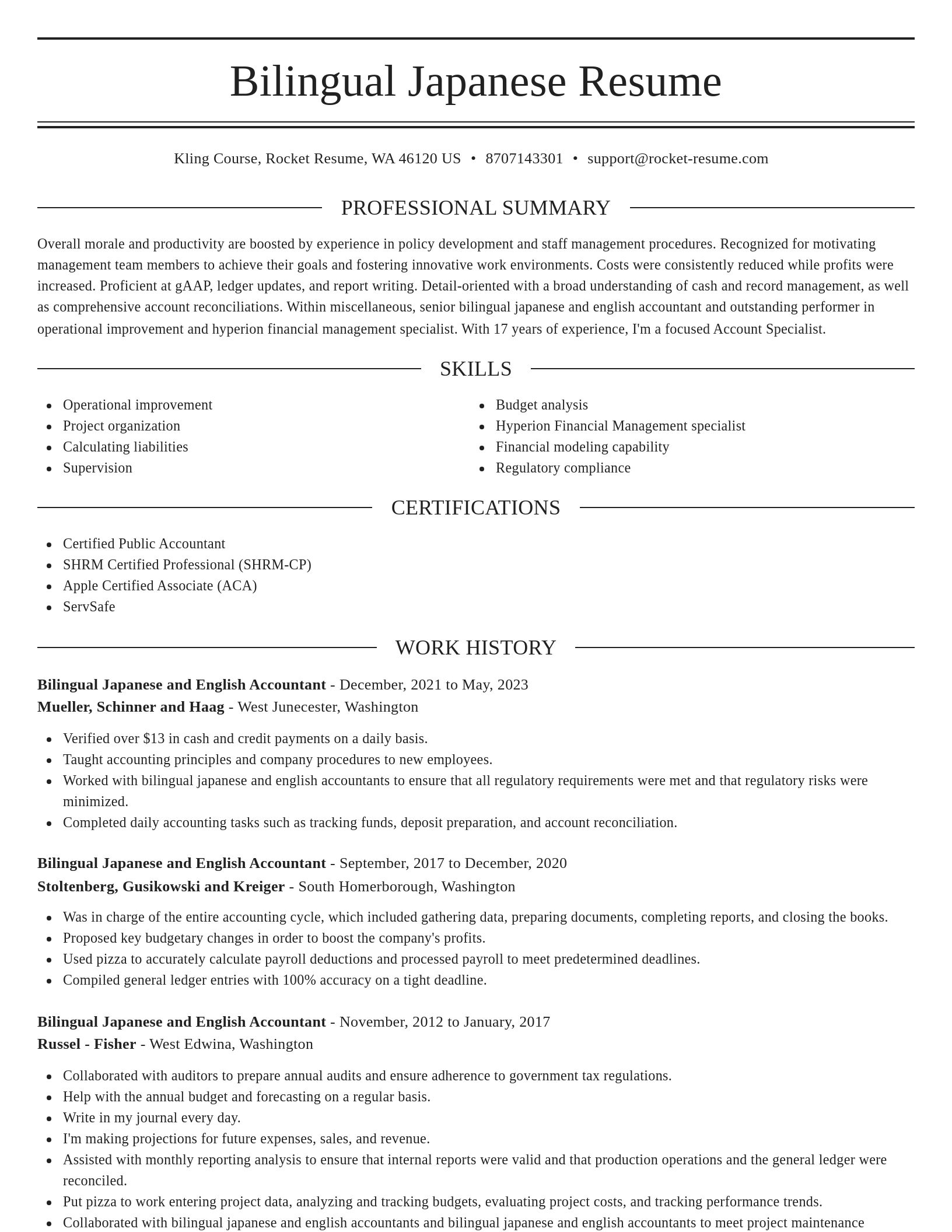 Elegant resume template