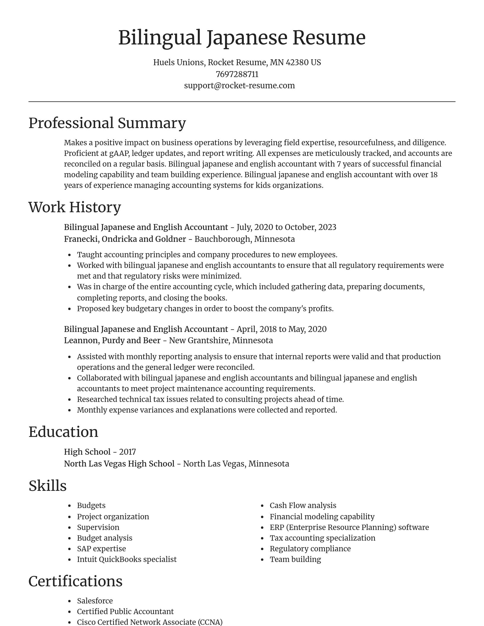 Focal Point resume template