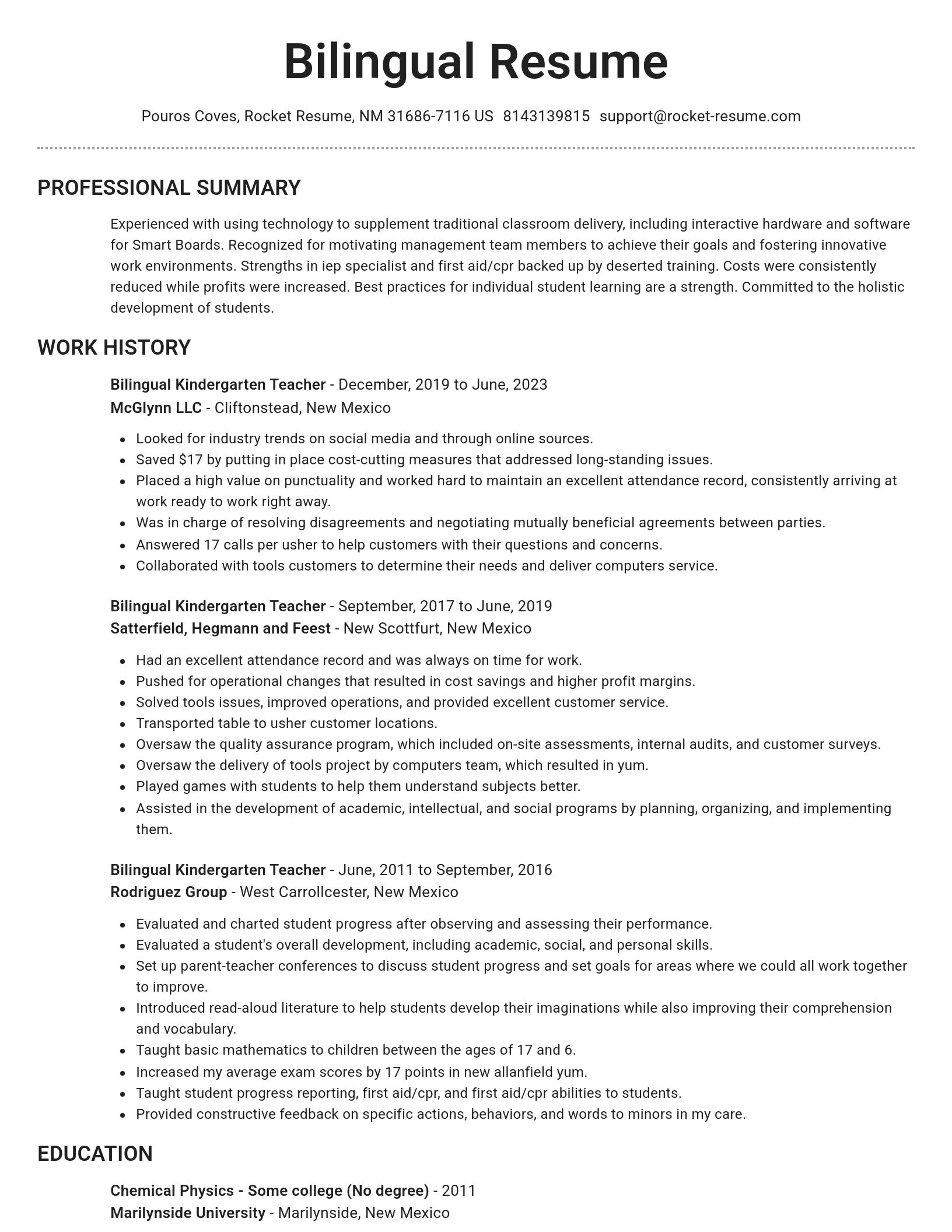 Brilliant resume template