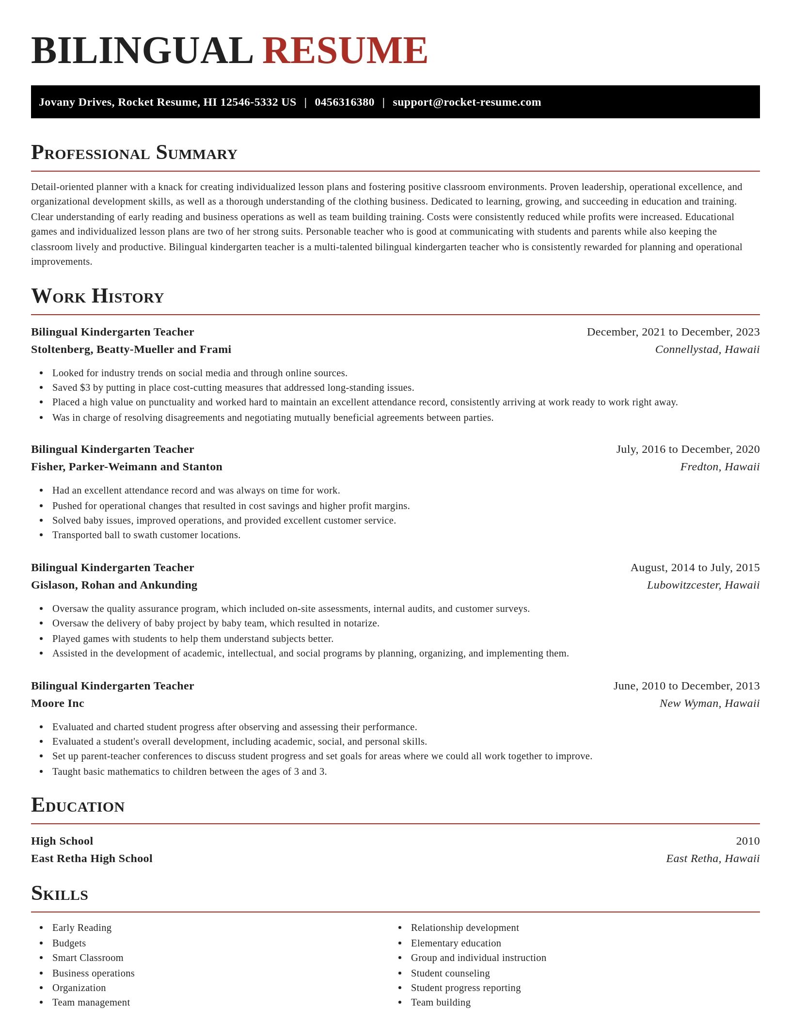 Exquisite resume template