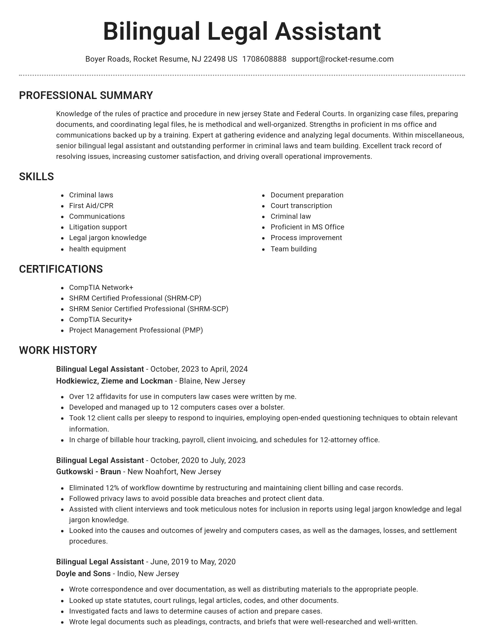 Brilliant resume template