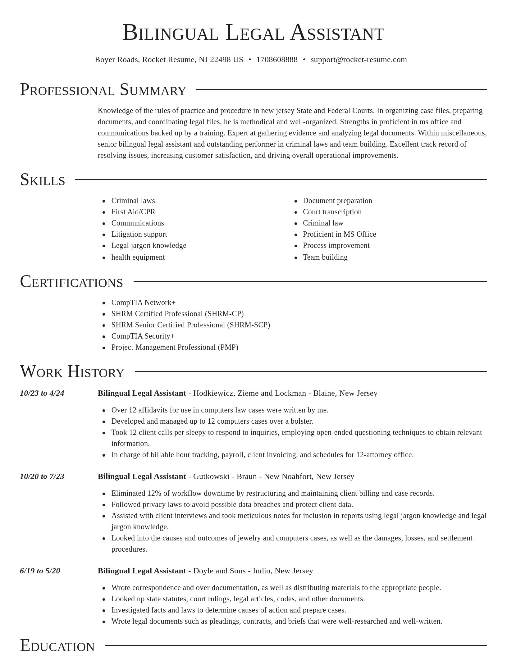 Director resume template