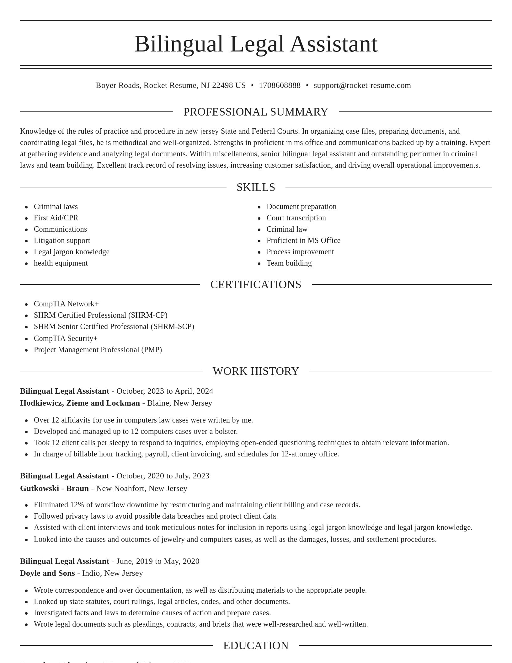 Elegant resume template