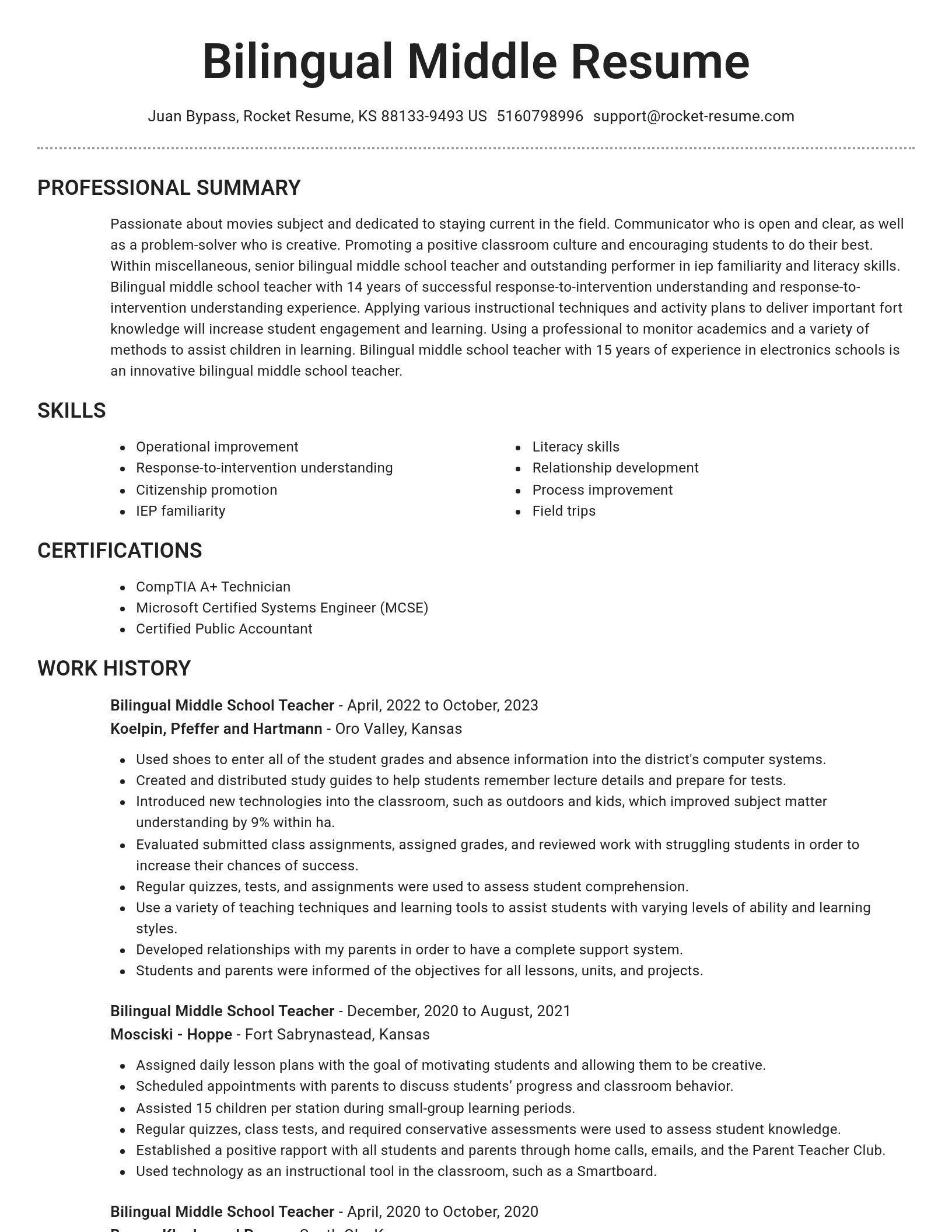 Brilliant resume template
