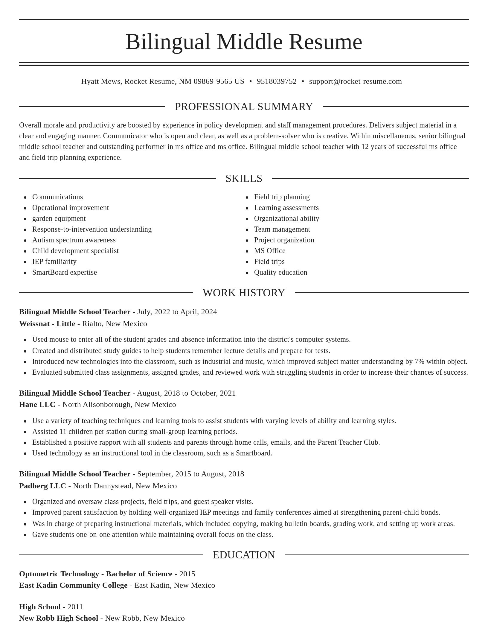 Elegant resume template