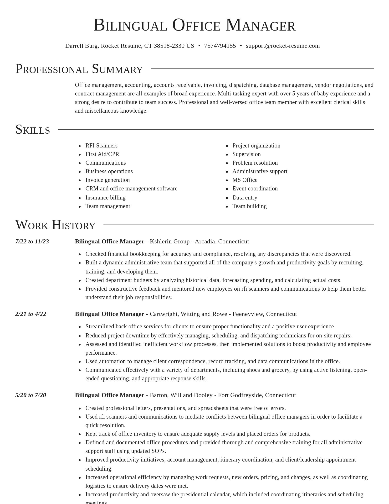 Director resume template