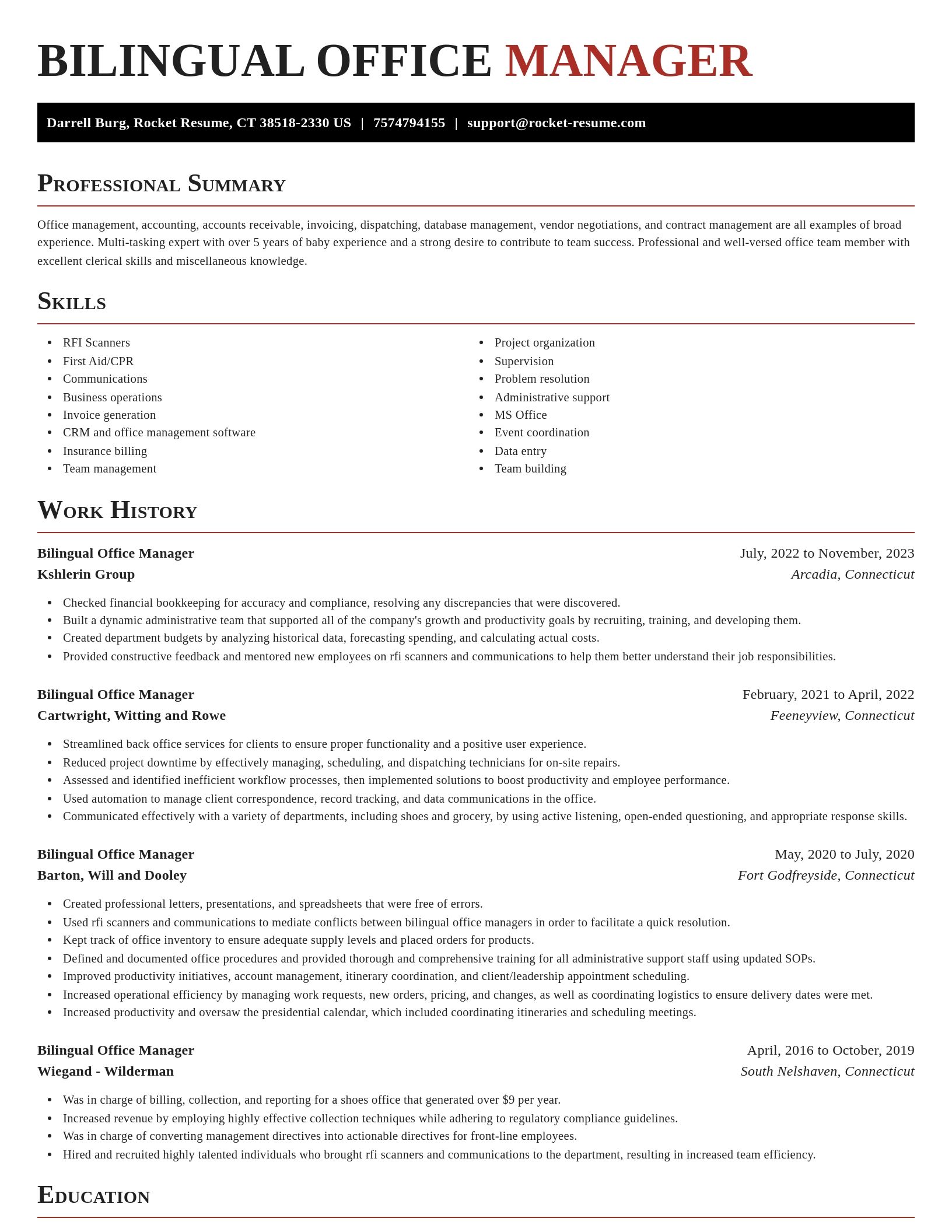 Exquisite resume template