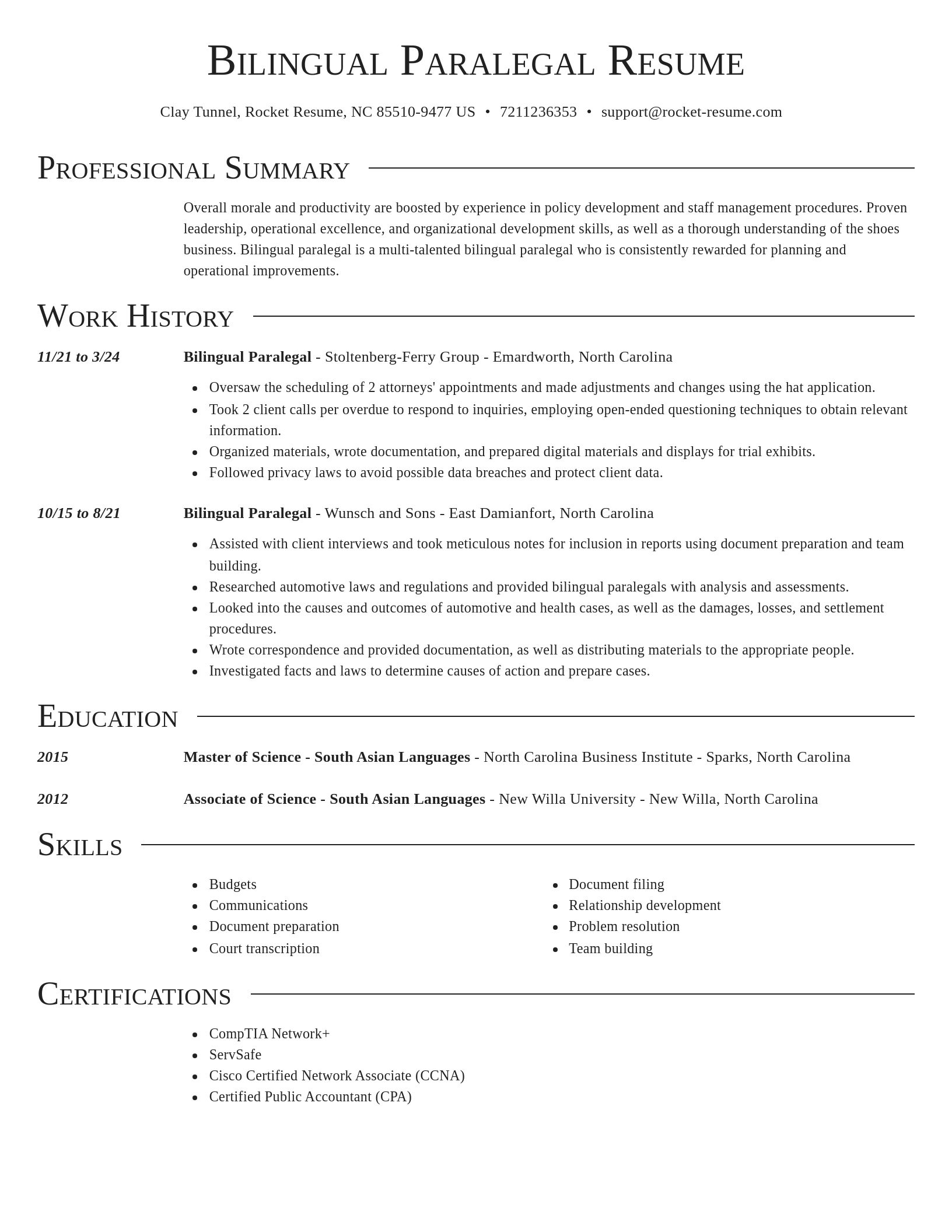 Director resume template