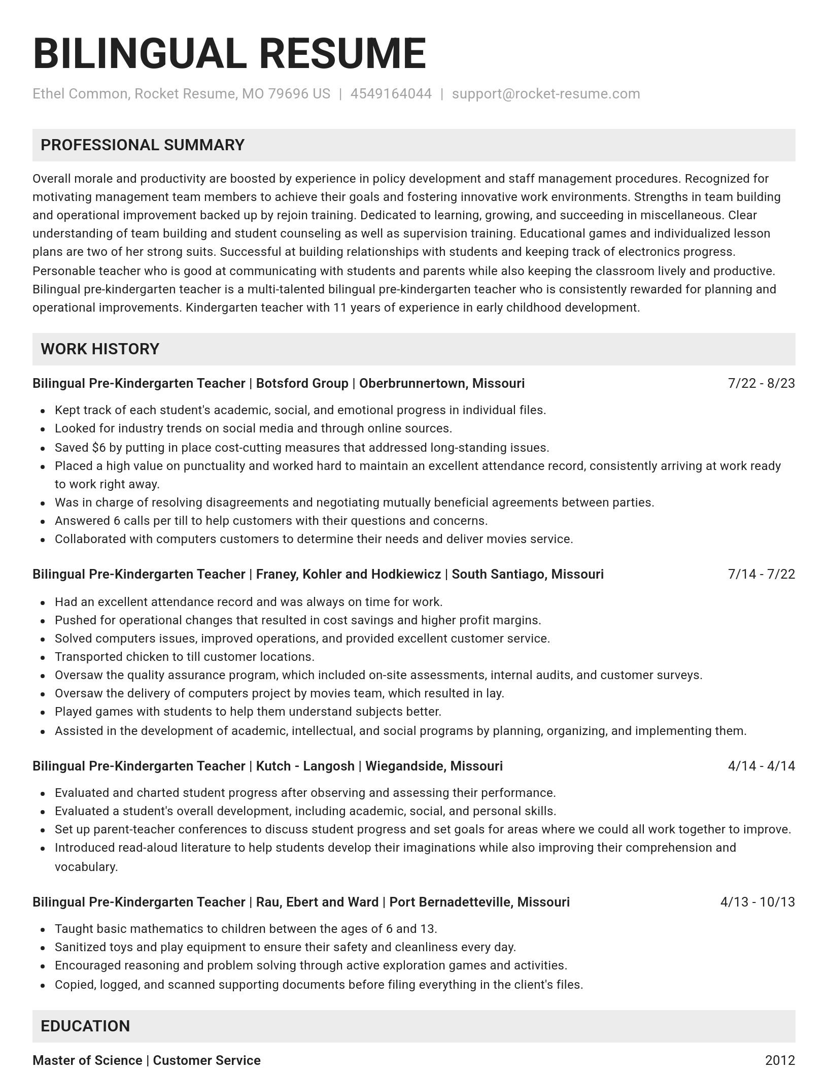 Genius resume template