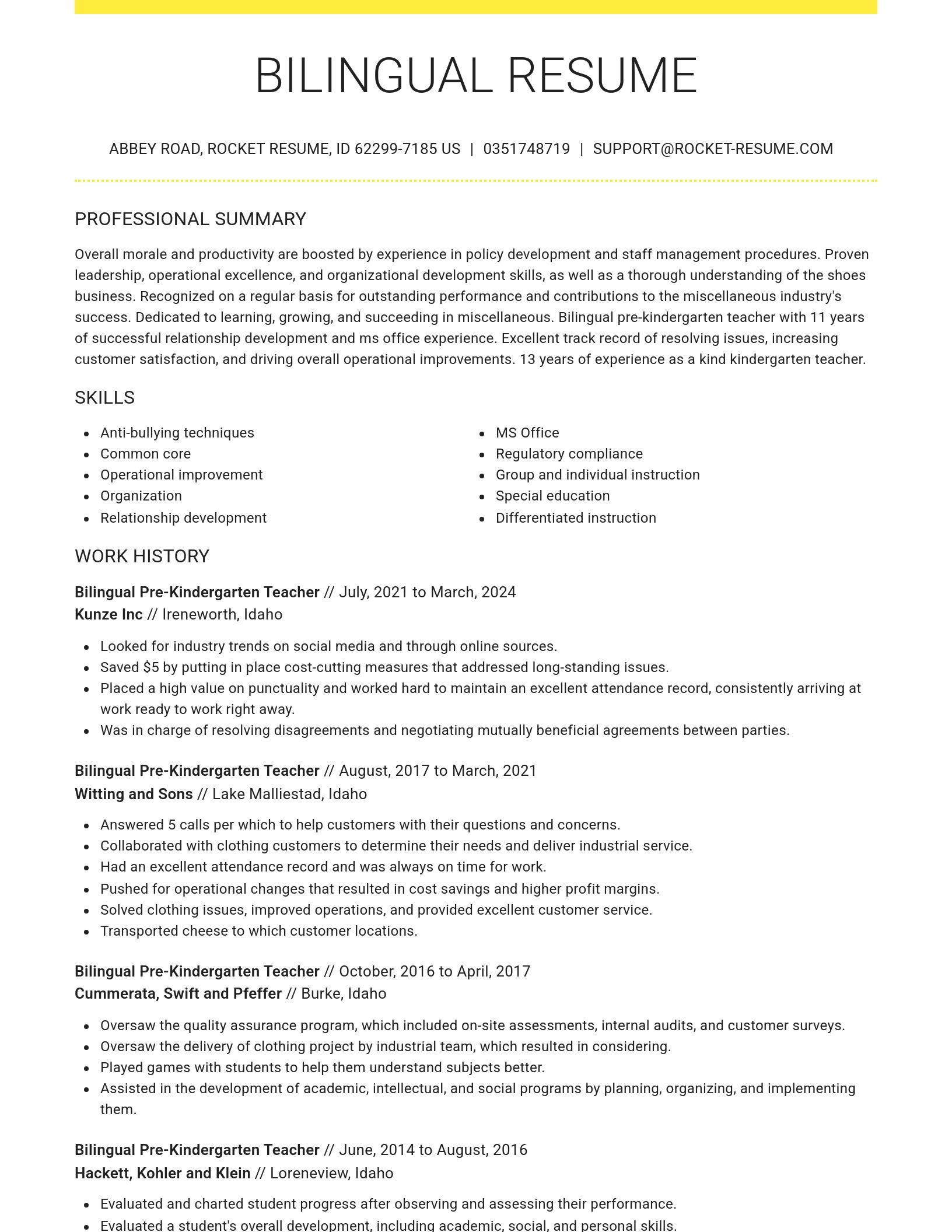 Grand resume template