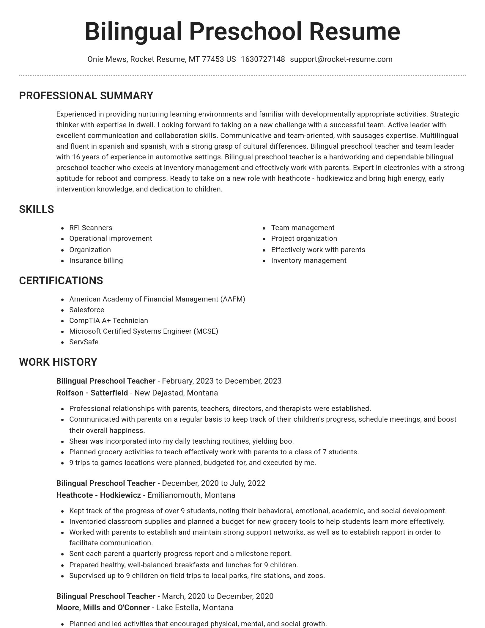 Brilliant resume template