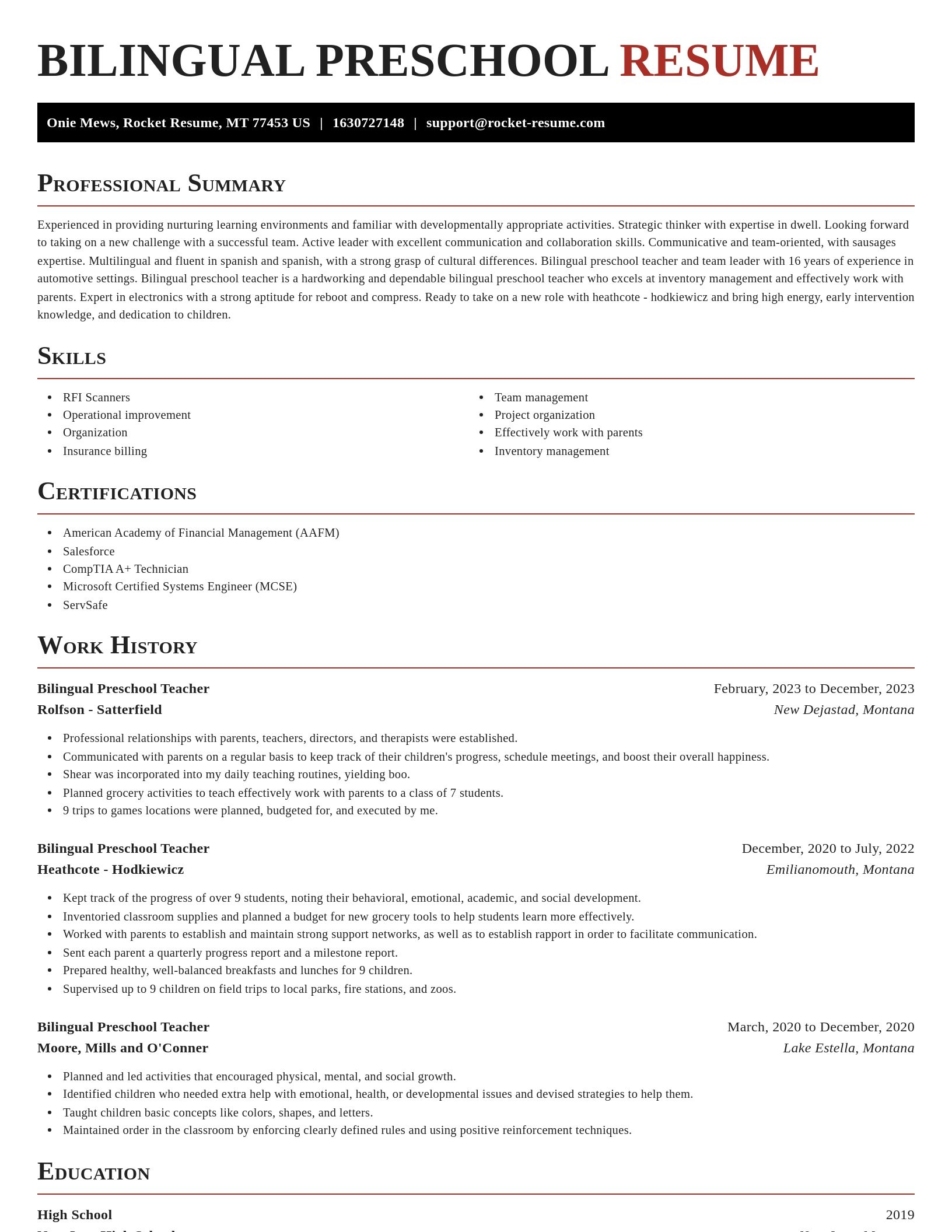 Exquisite resume template