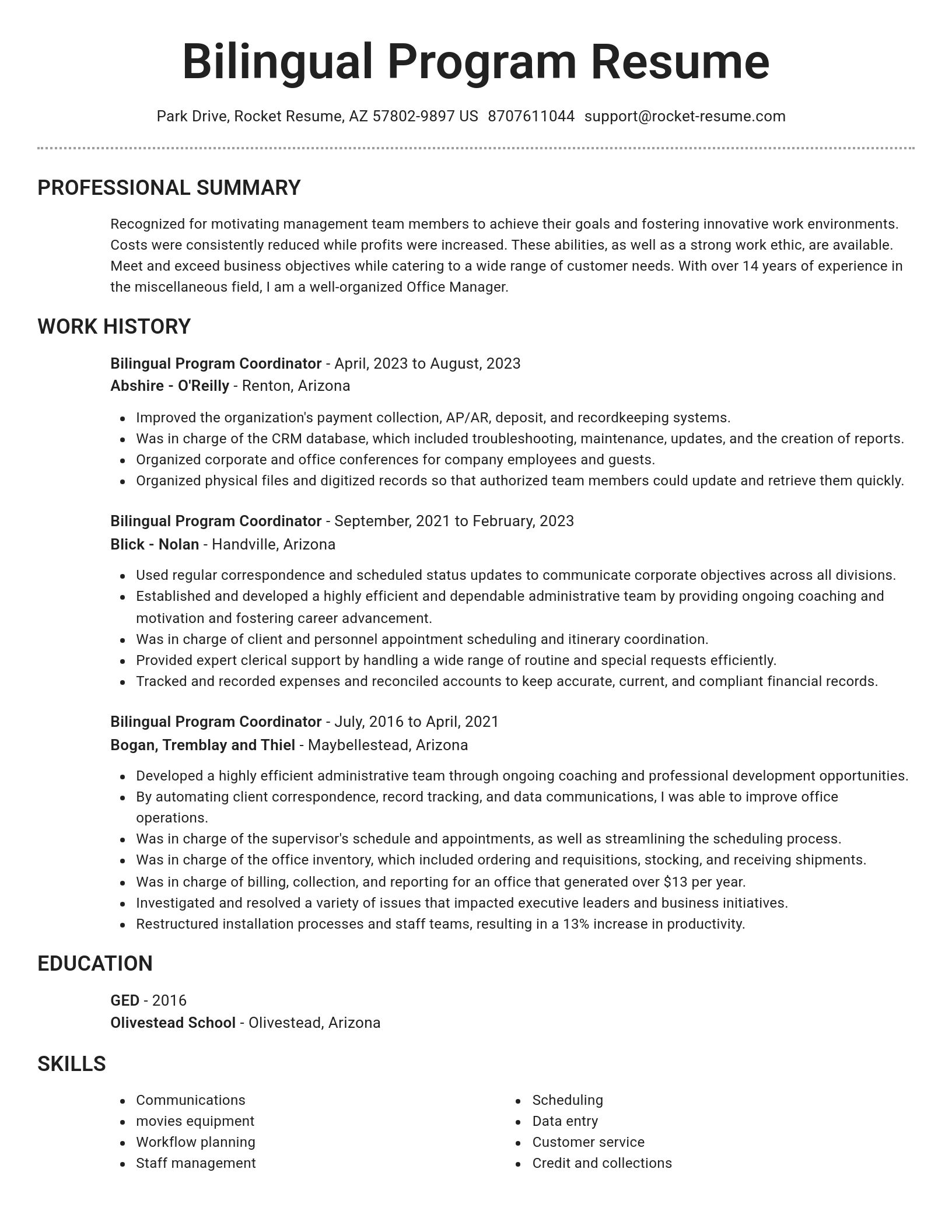 Brilliant resume template