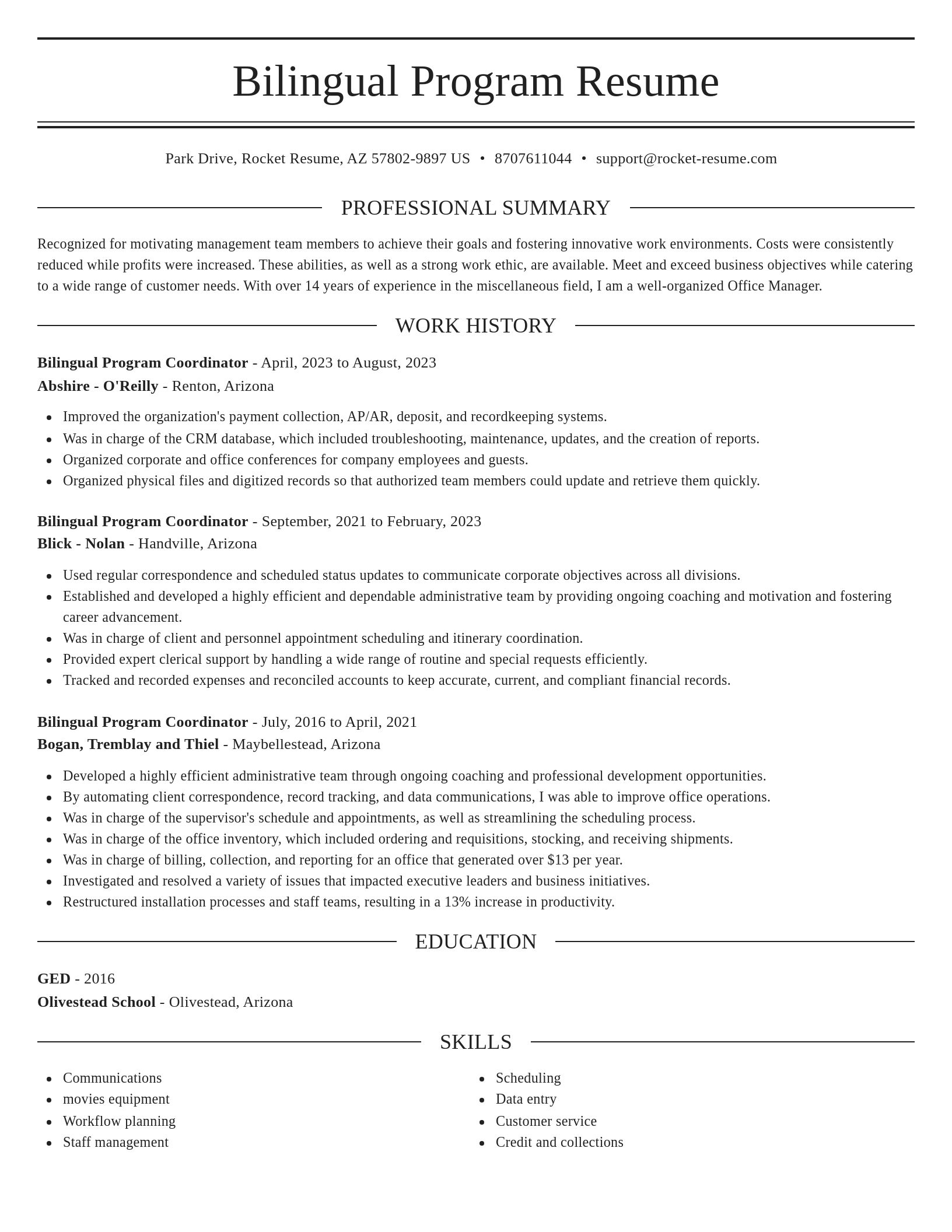 Elegant resume template