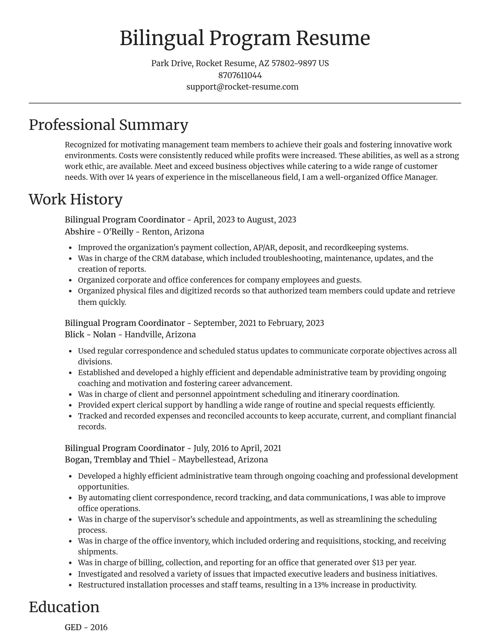Focal Point resume template