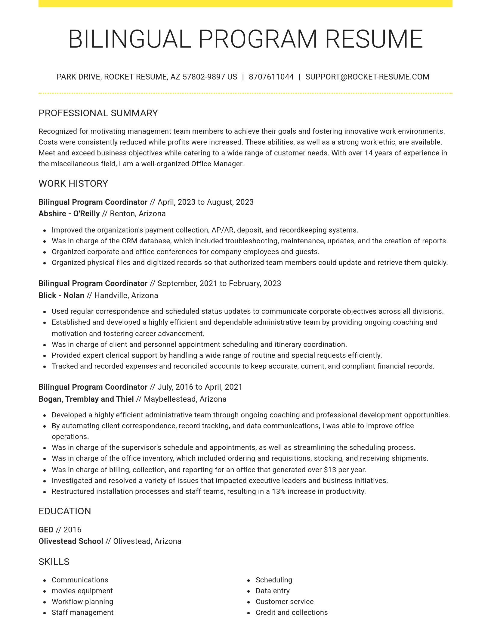 Grand resume template