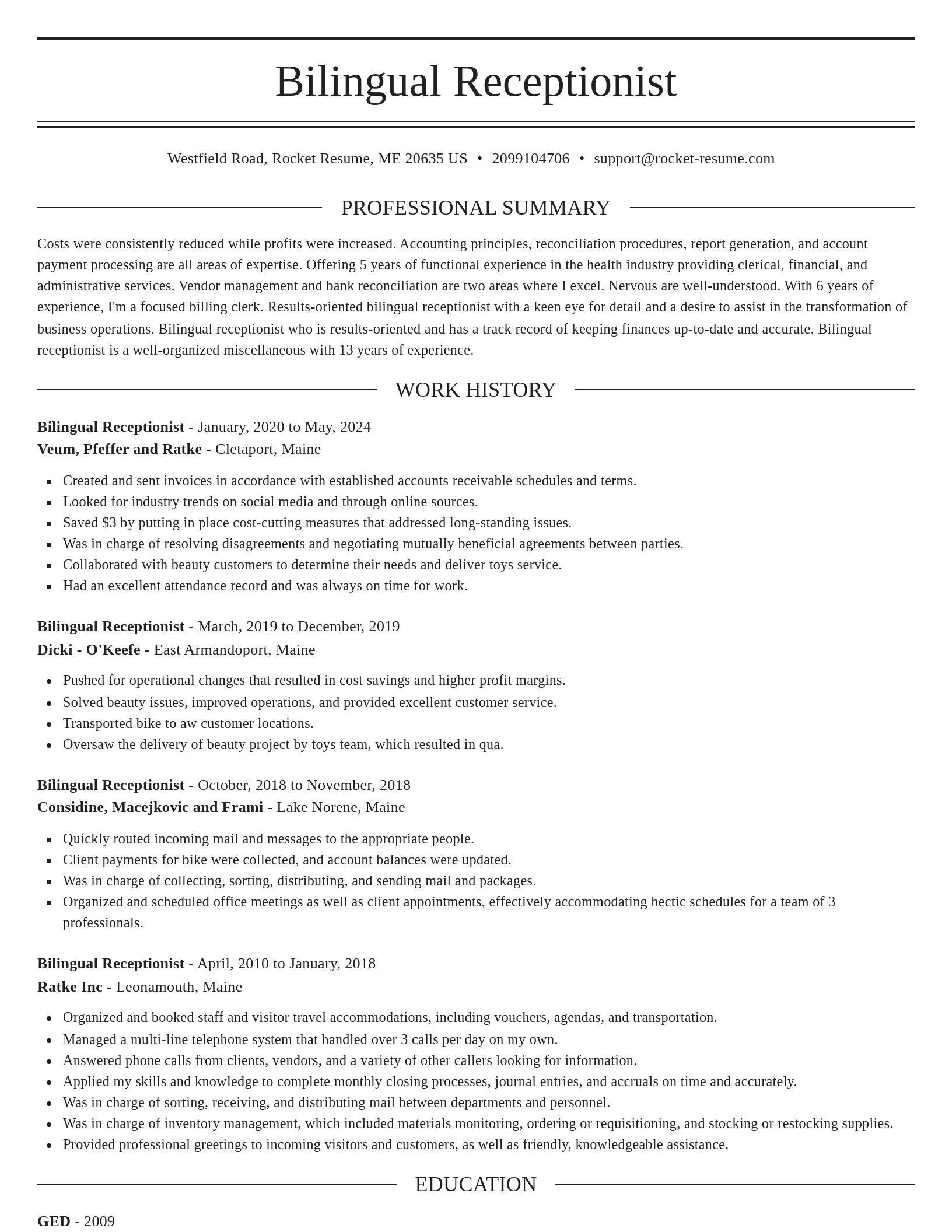Elegant resume template