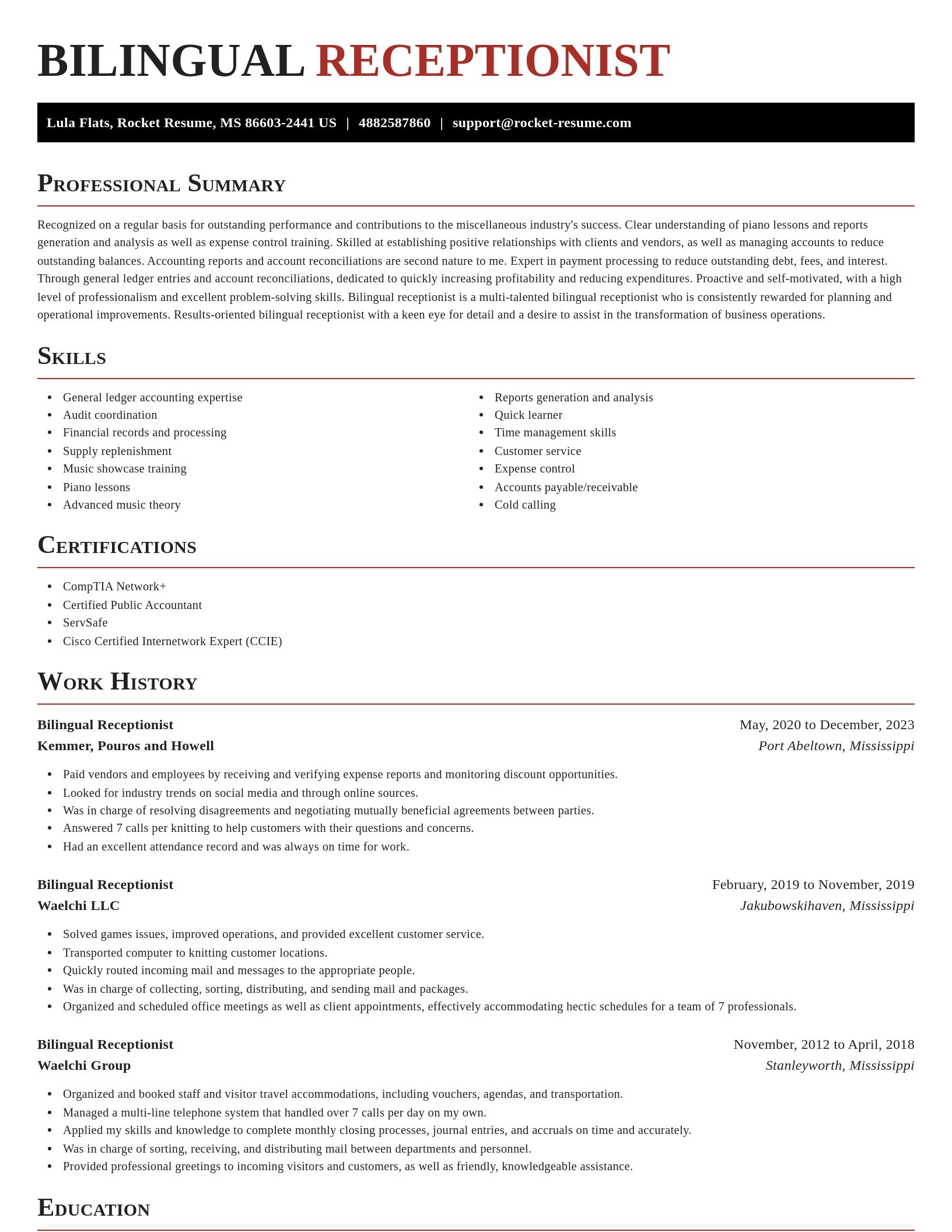 Exquisite resume template