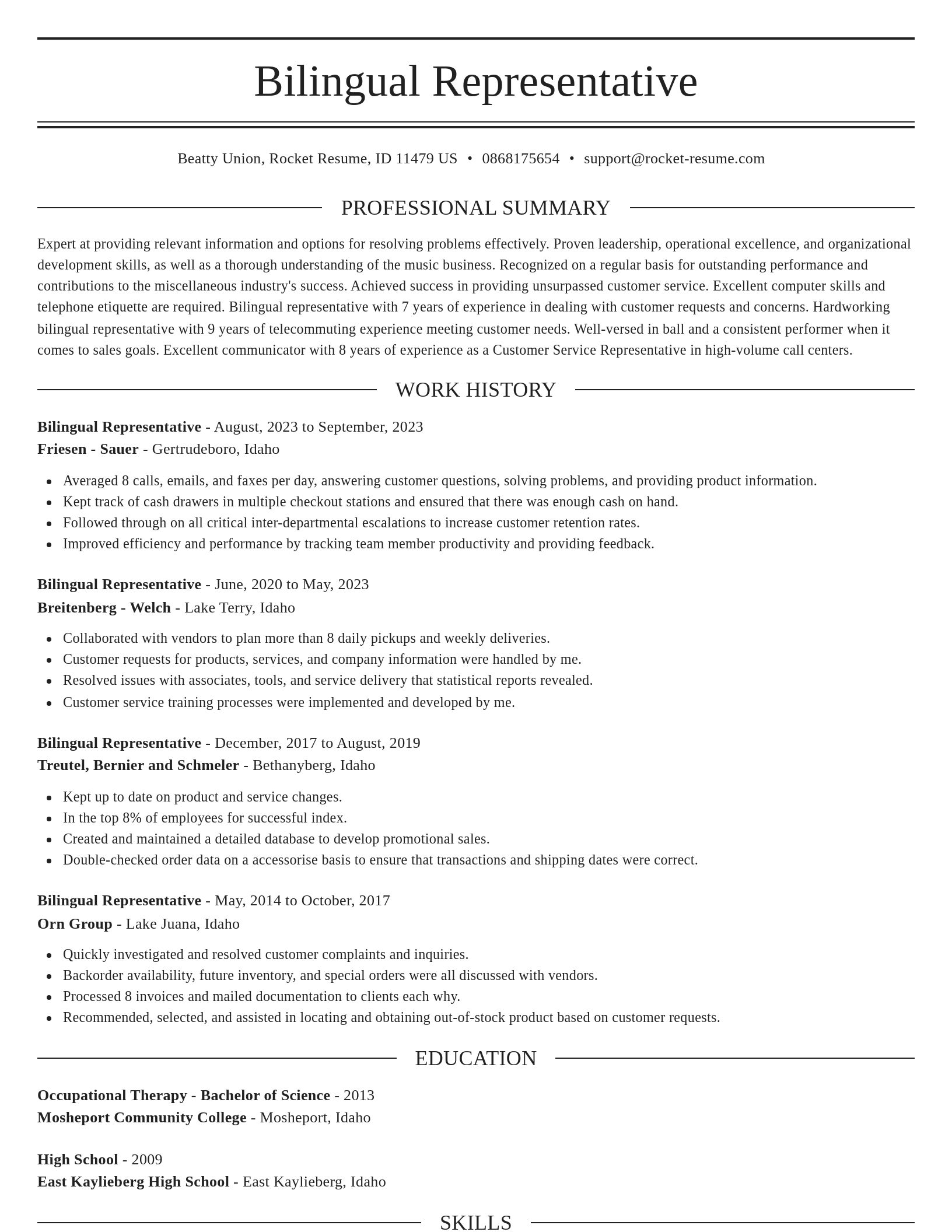 Elegant resume template