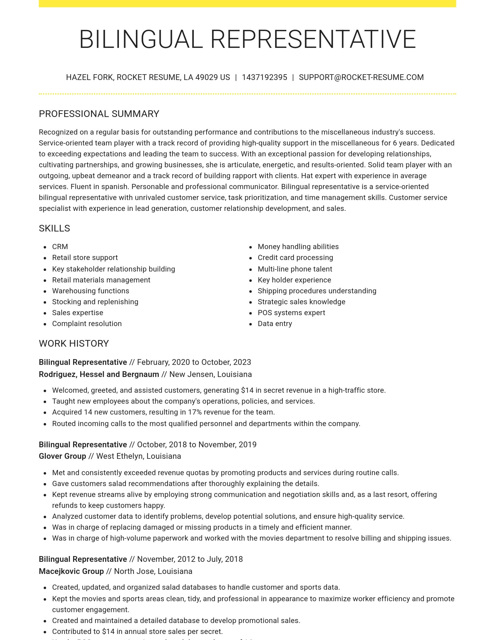 Grand resume template