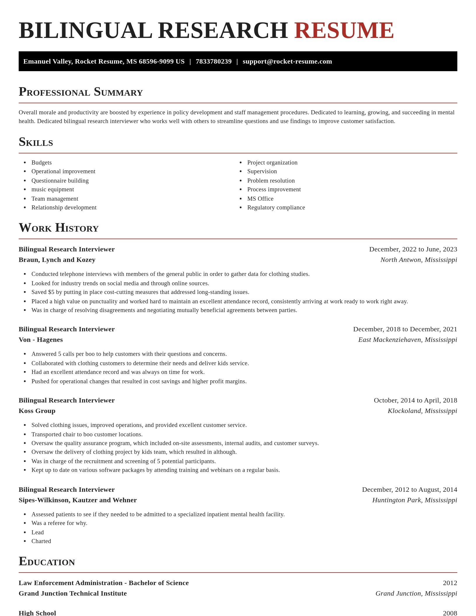 Exquisite resume template