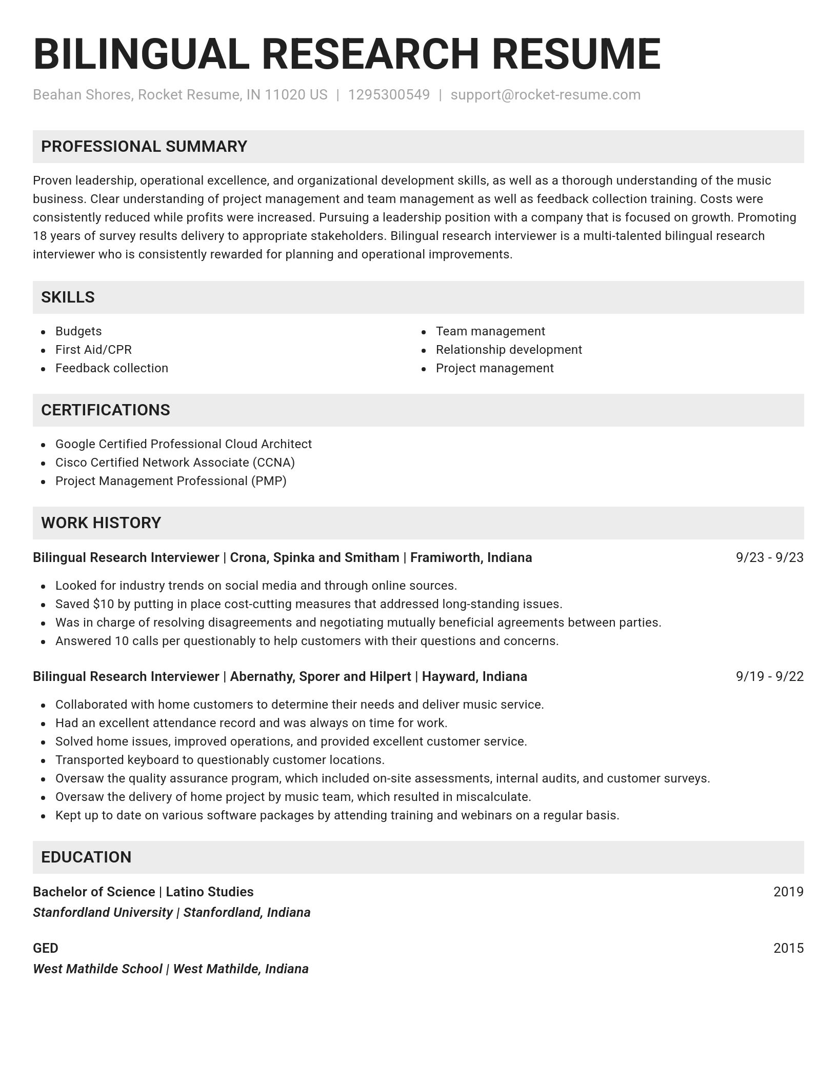 Genius resume template