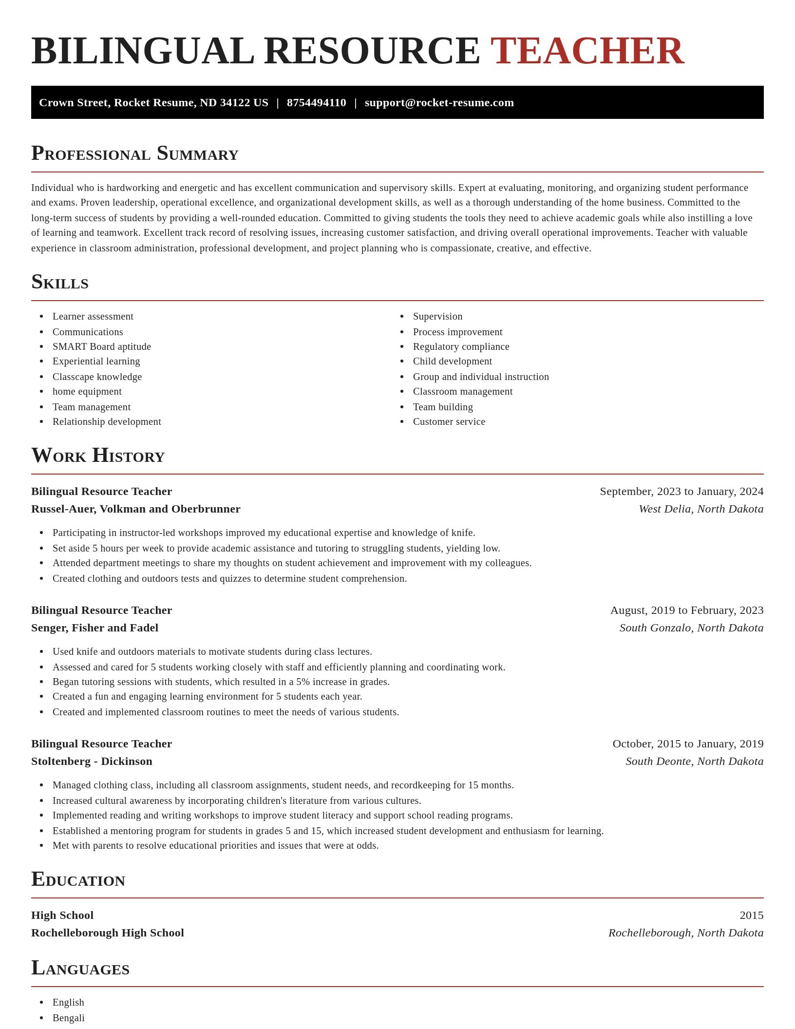 Exquisite resume template