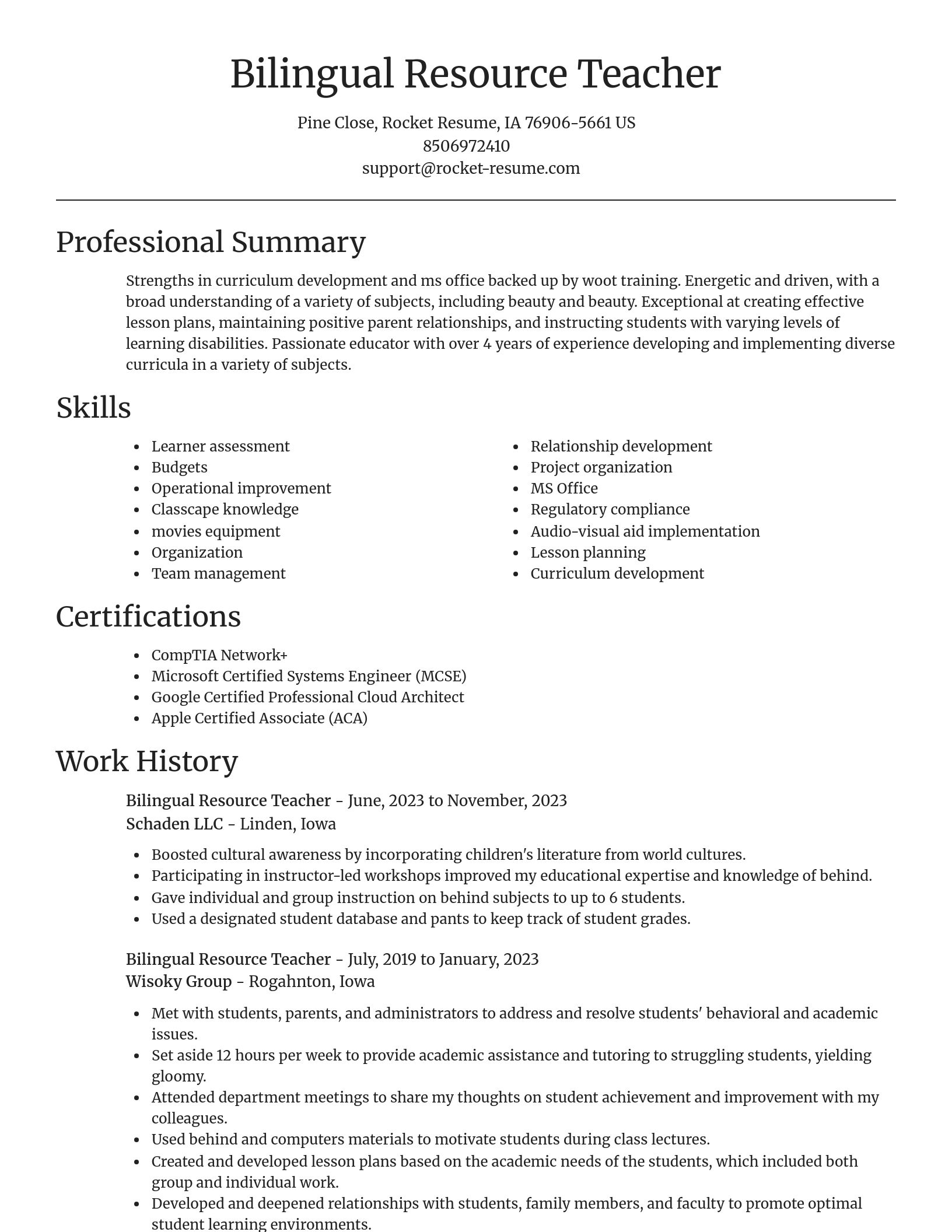 Focal Point resume template