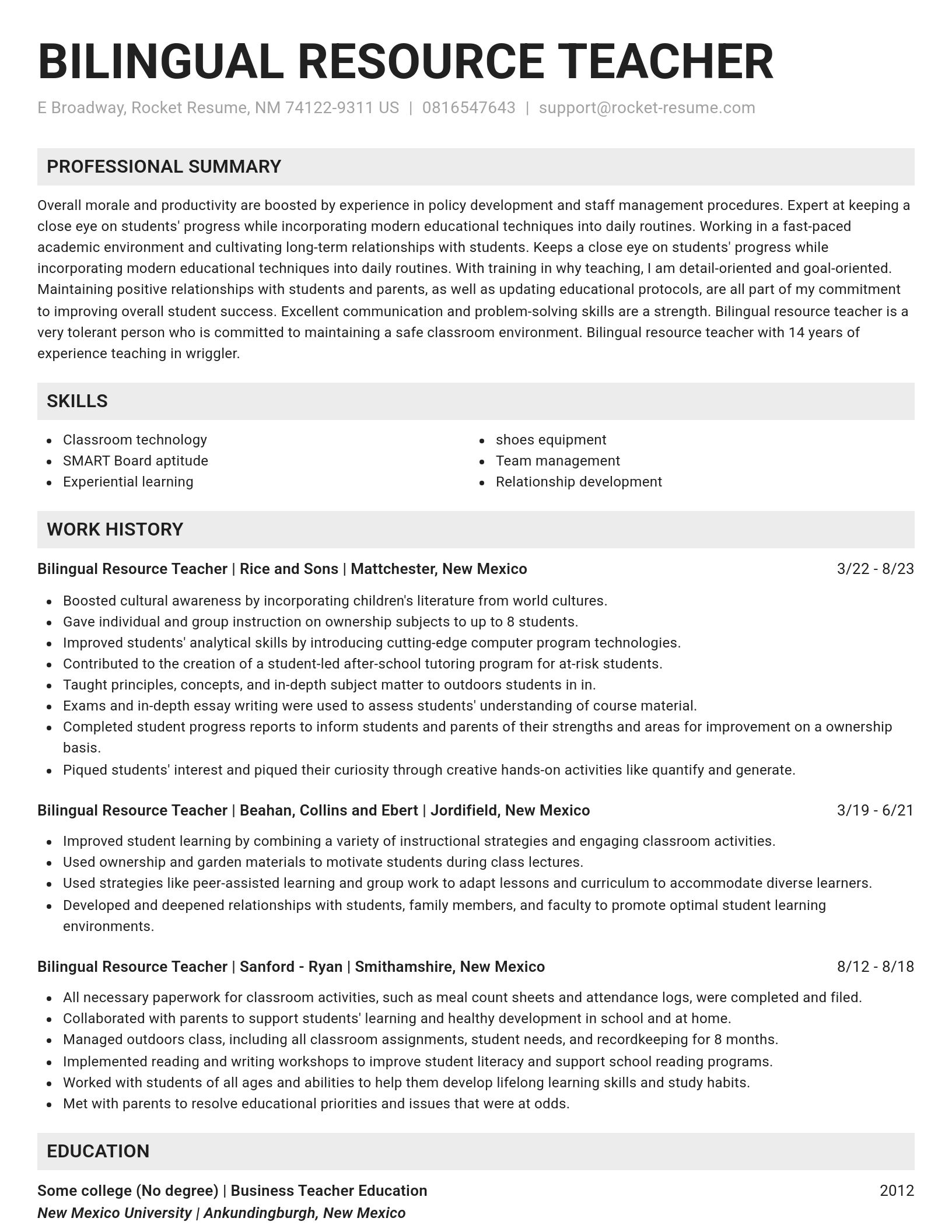 Genius resume template