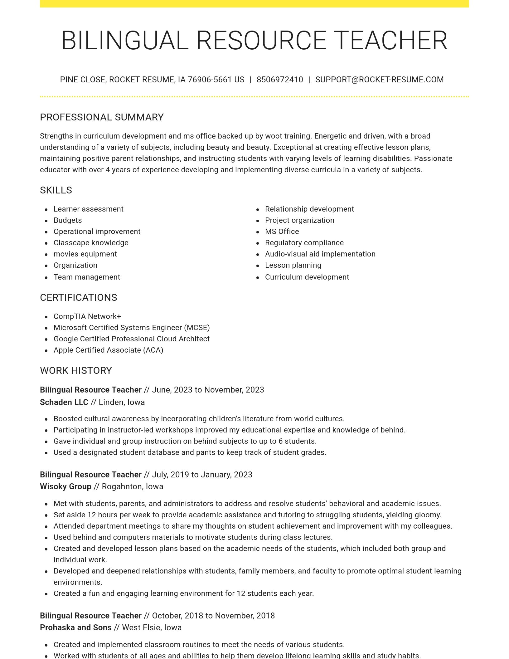 Grand resume template