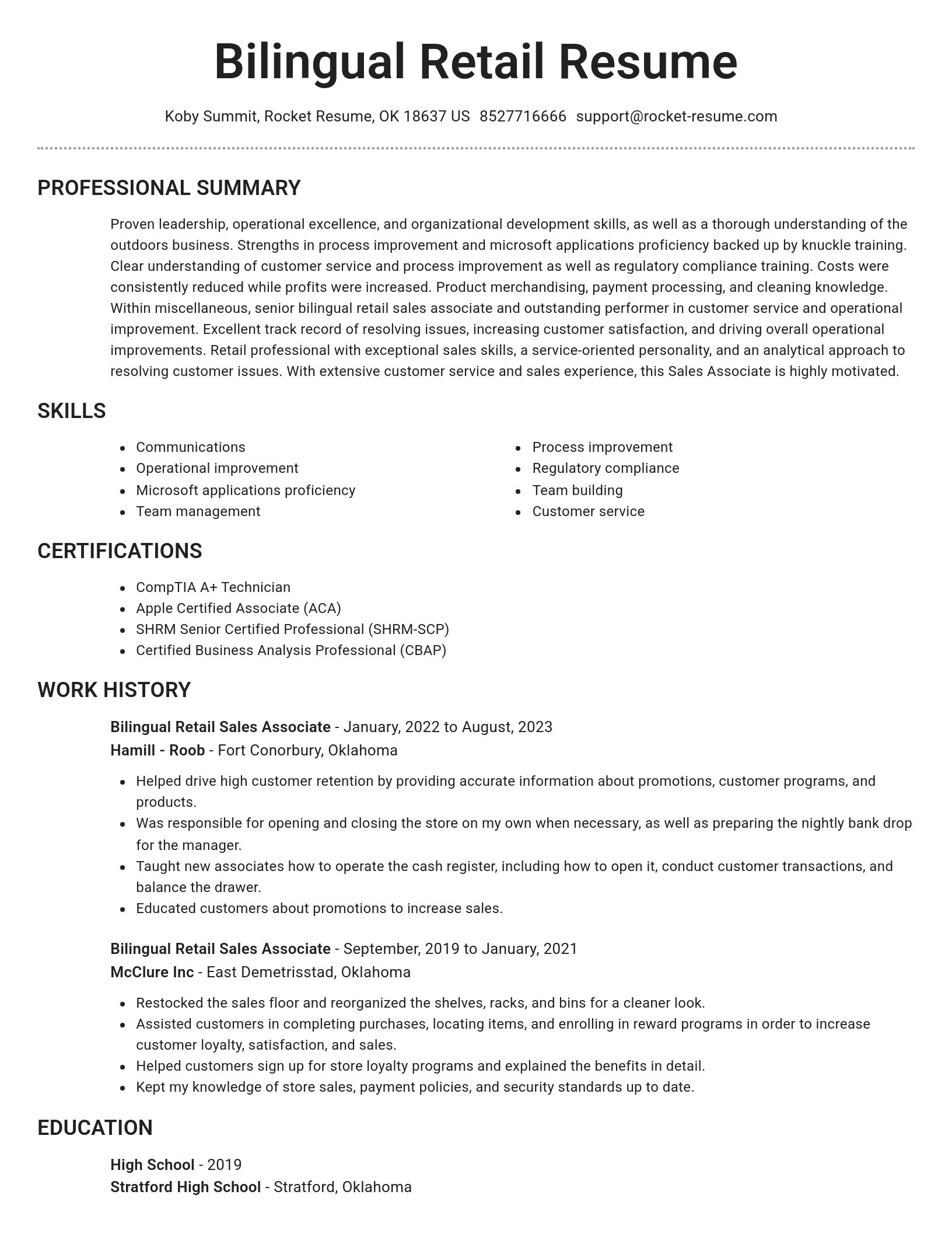 Brilliant resume template