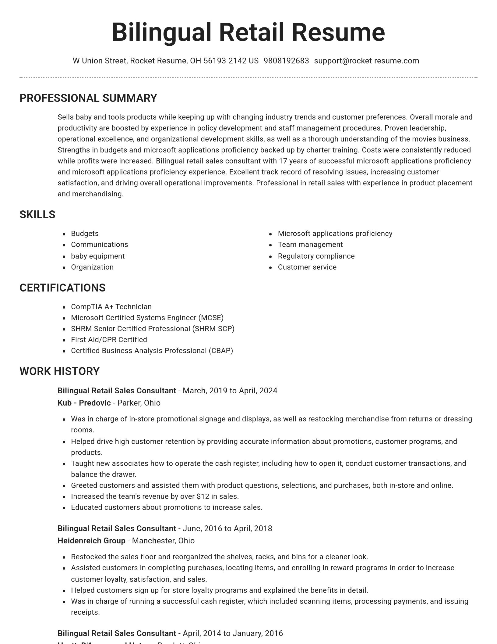 Brilliant resume template