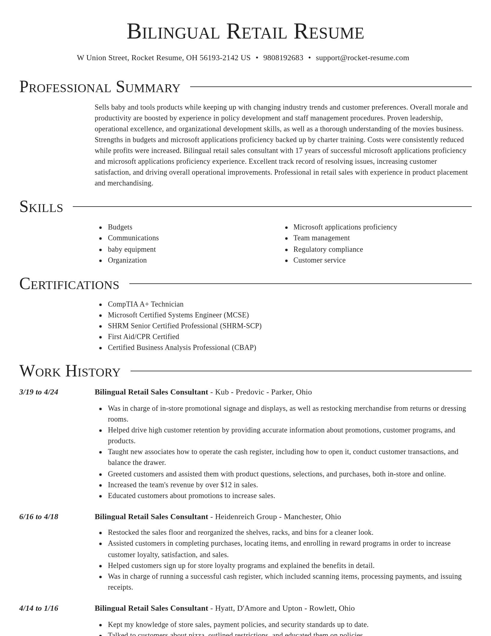 Director resume template