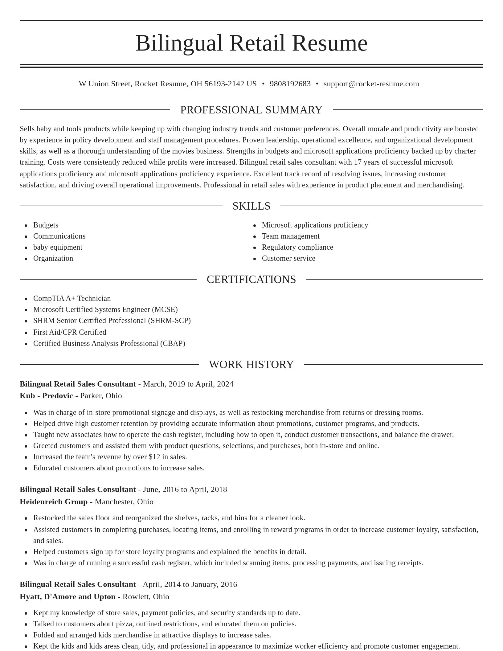 Elegant resume template