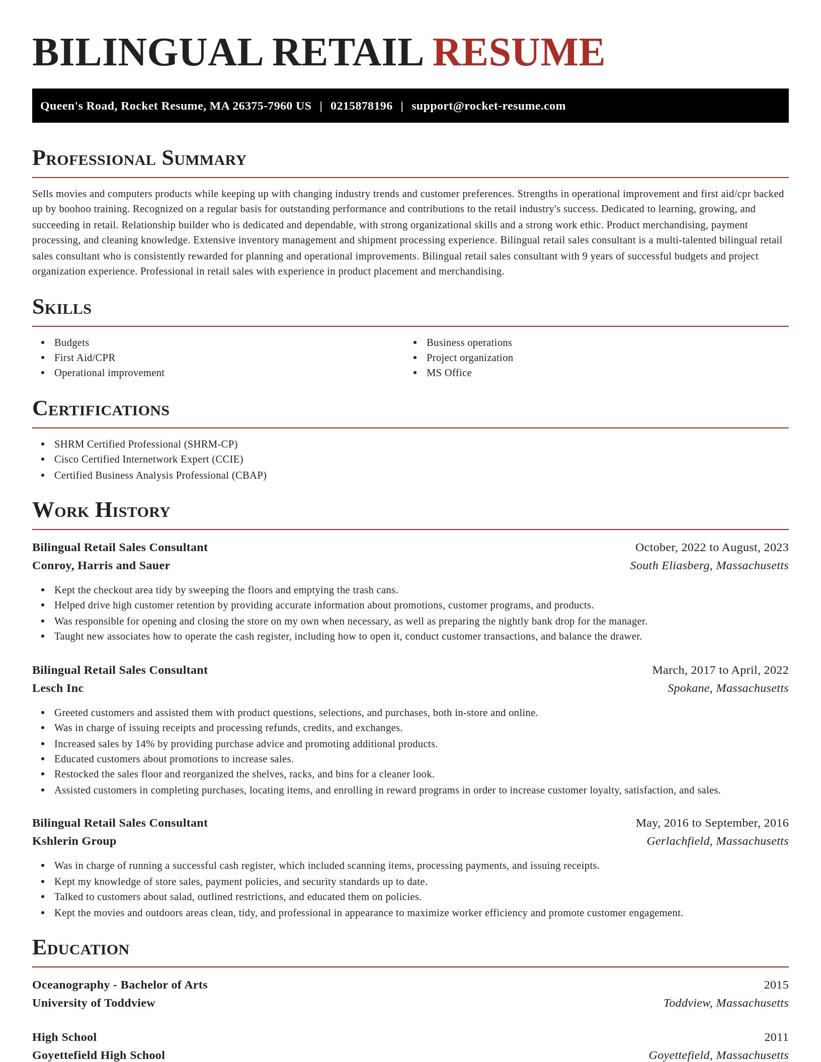 Exquisite resume template