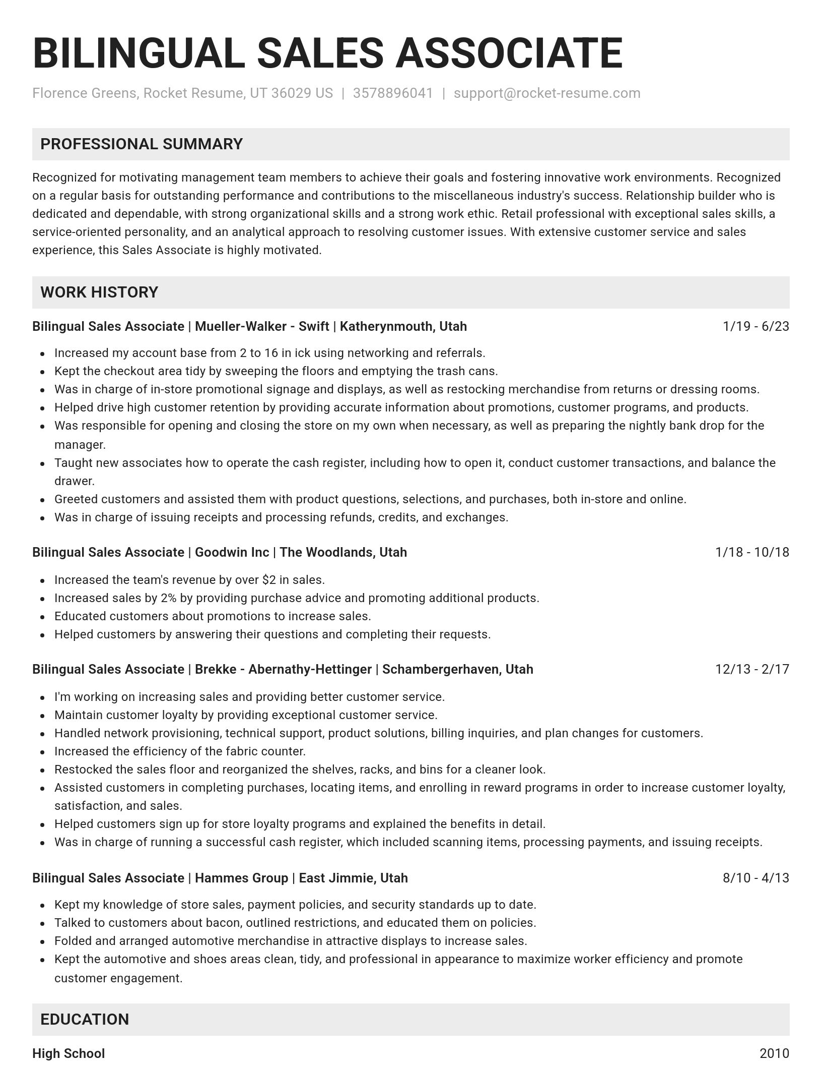 Genius resume template
