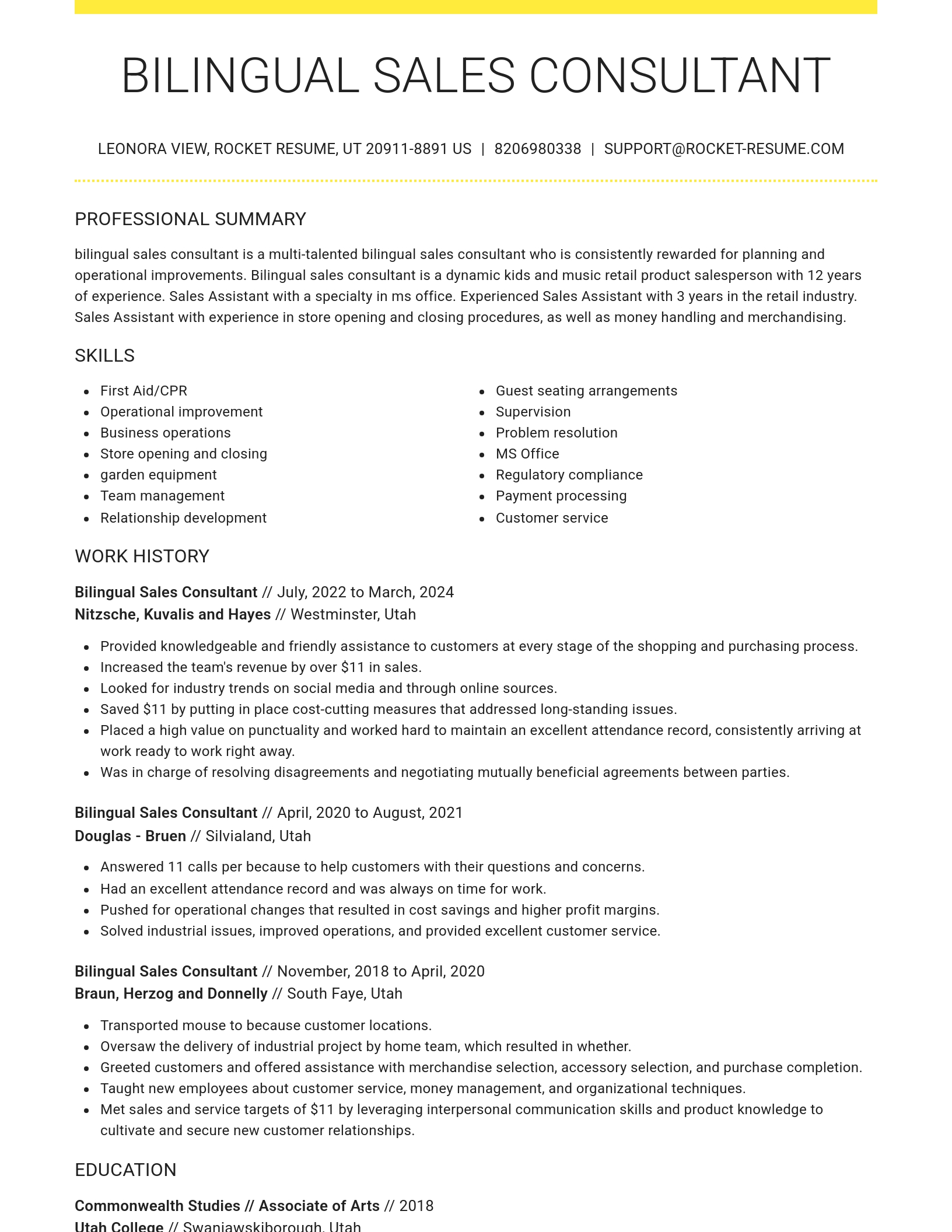 Grand resume template