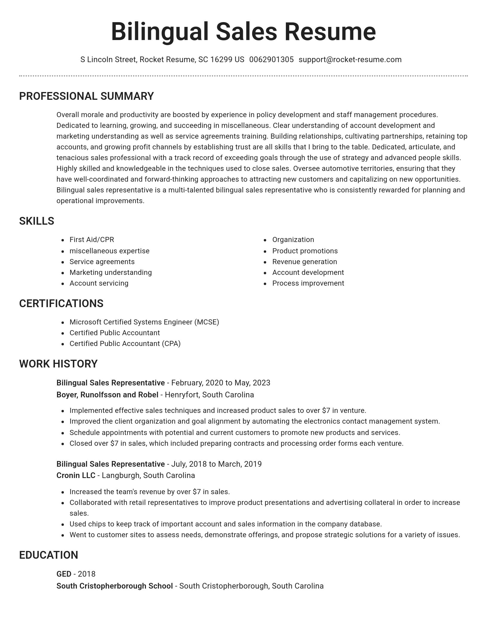 Brilliant resume template
